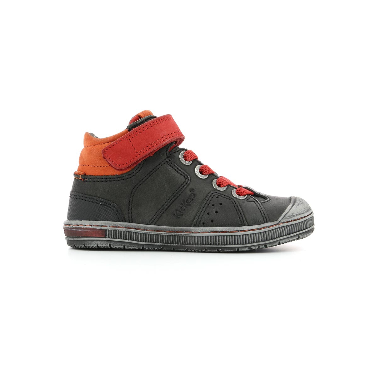 Chaussures Fonce Rouge Enfant Gris Iguane Kickers rqrwv