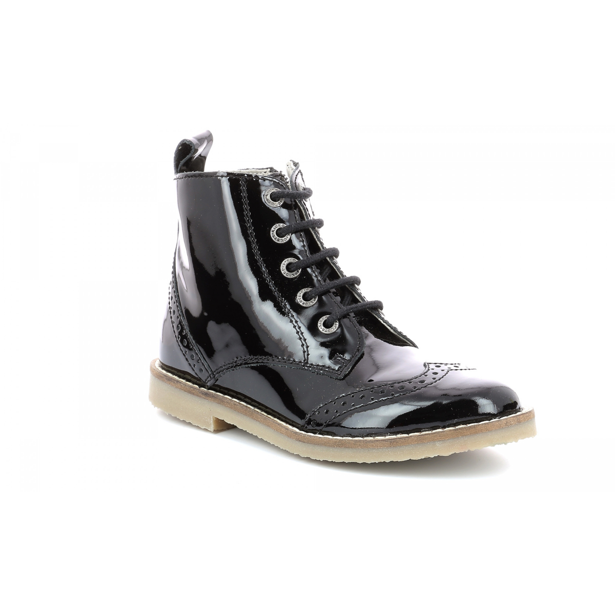 kickers noir vernis bebe