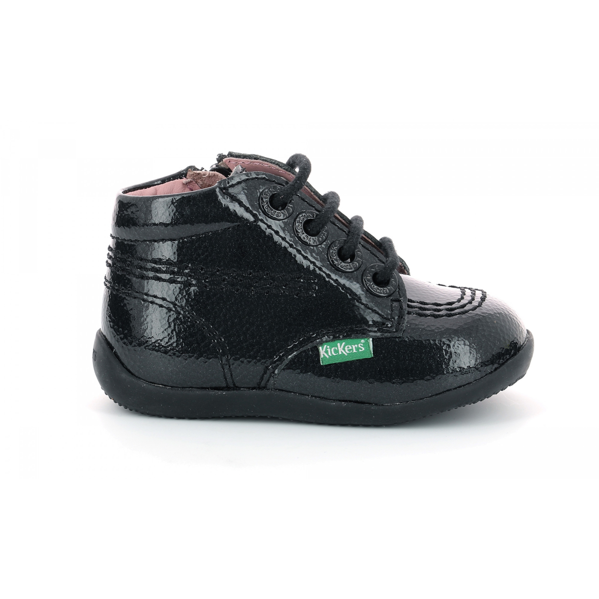 kickers noir vernis bebe