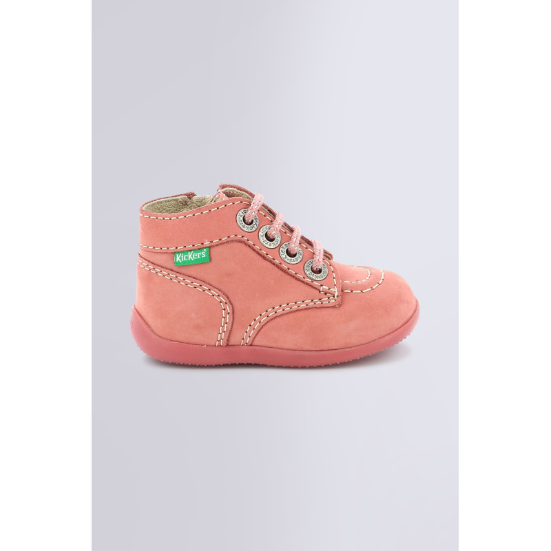 Bottines Kickers rose fille - BONBON 2 ROSE POIS - 70150