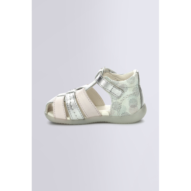 Bigfly white pink with multicolor dots sandals for girl Kickers