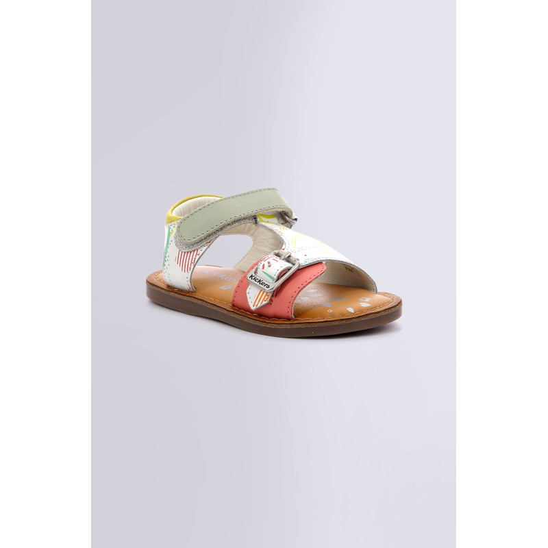 Sandale Fille DIAZZ blanc en cuir