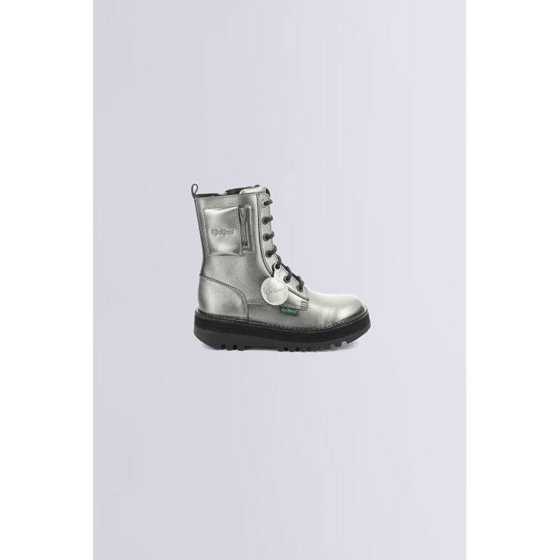 bottines gris métallisé