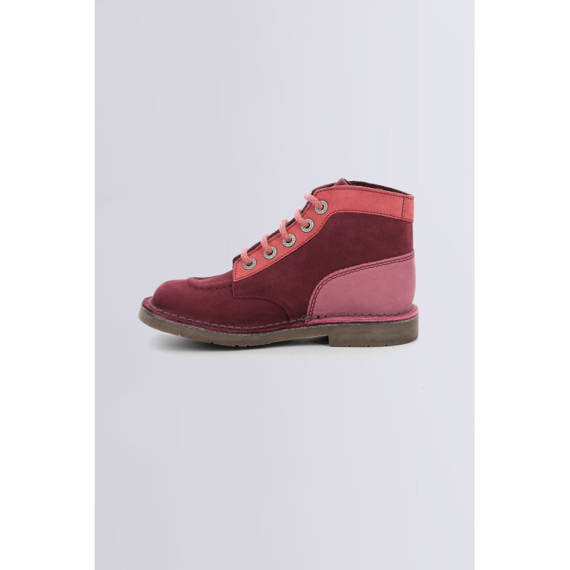 Kick Col Bottines roses pour fille Kickers Site Officiel