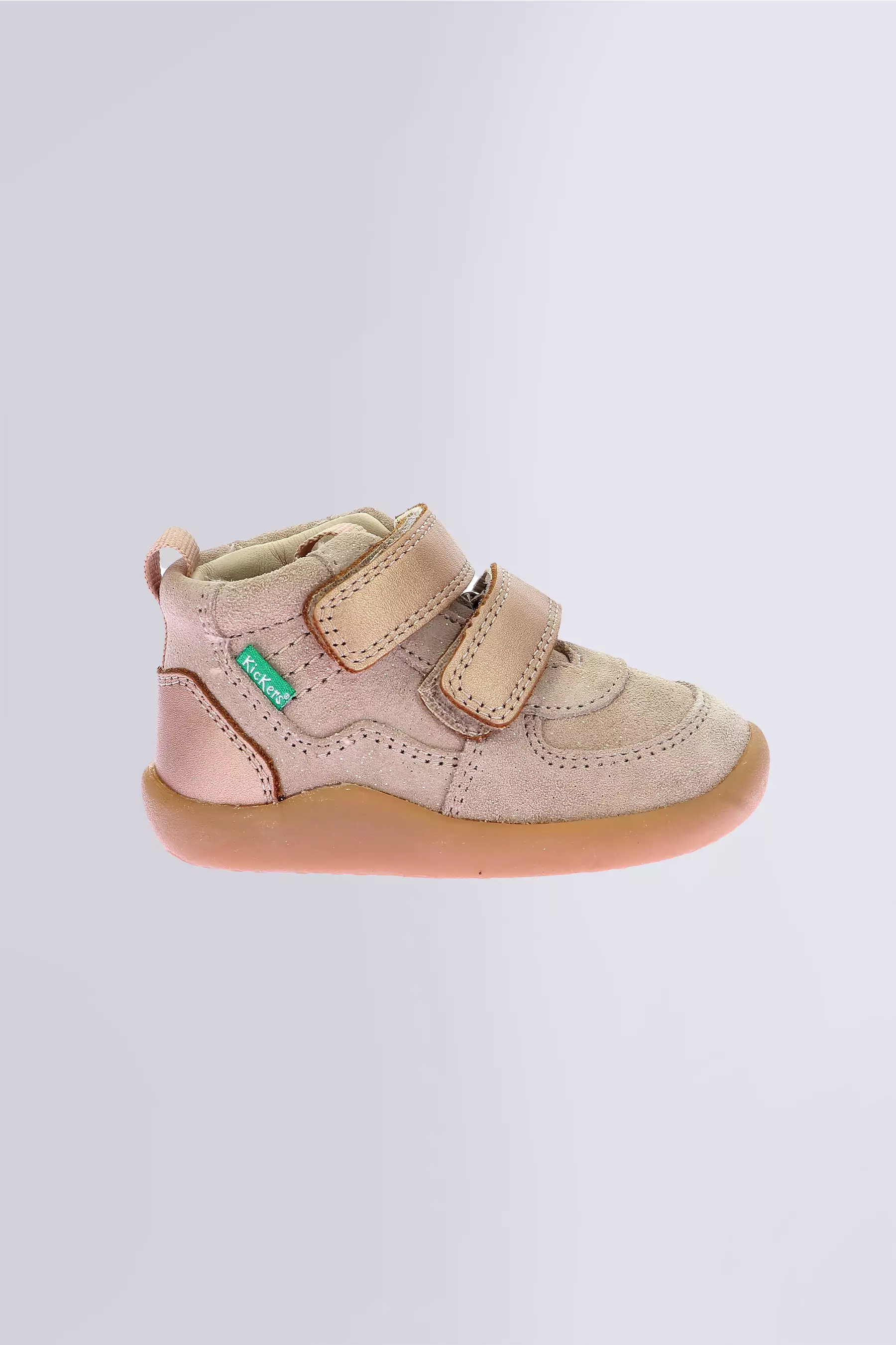 Kickfresho | Beige und Champagner High-Top-Sneaker für Mädchen | Kickers © Offizielle Seite
