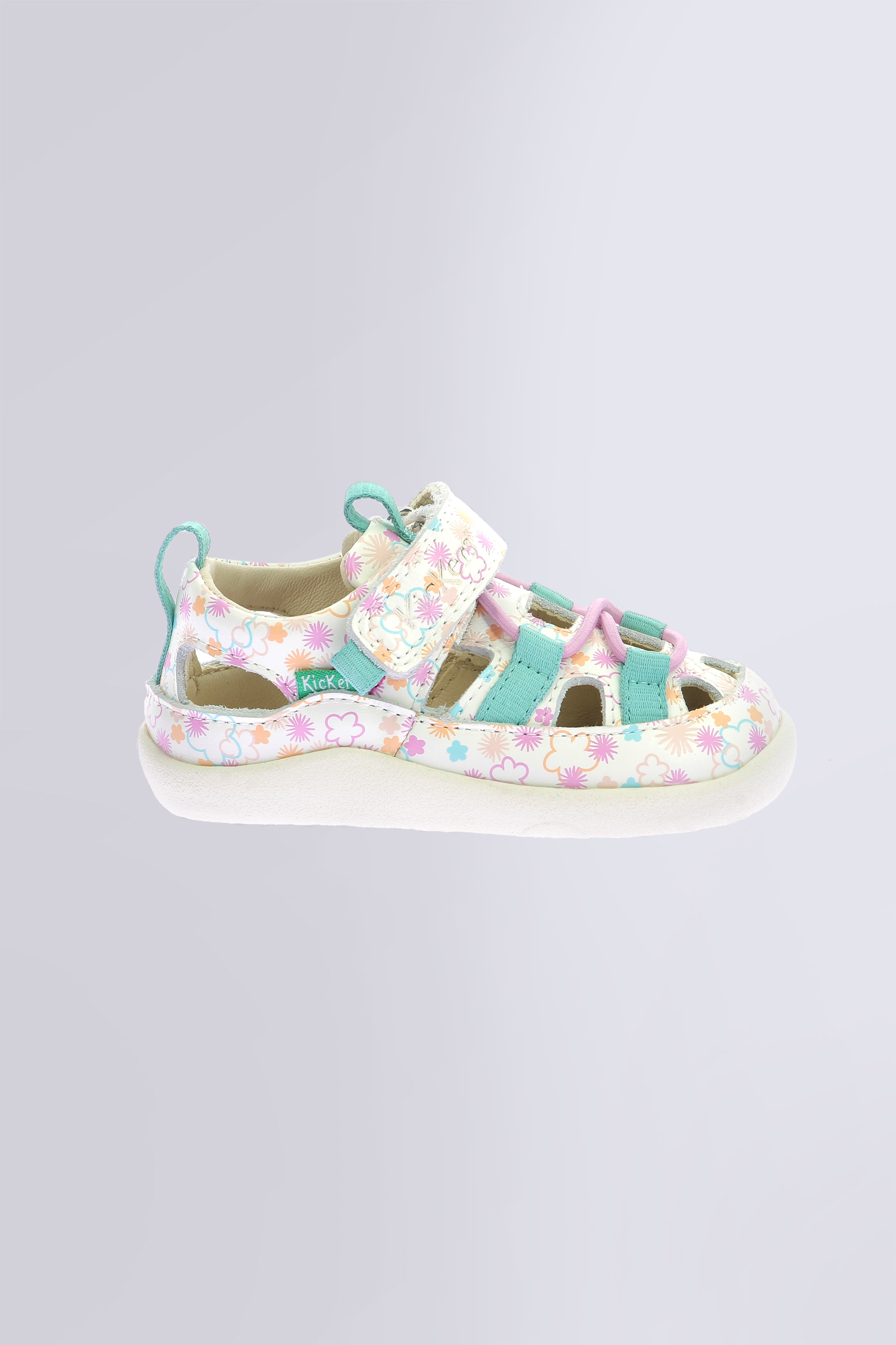 Kick Frony | White floral sandals for girls | Kickers © Official Site