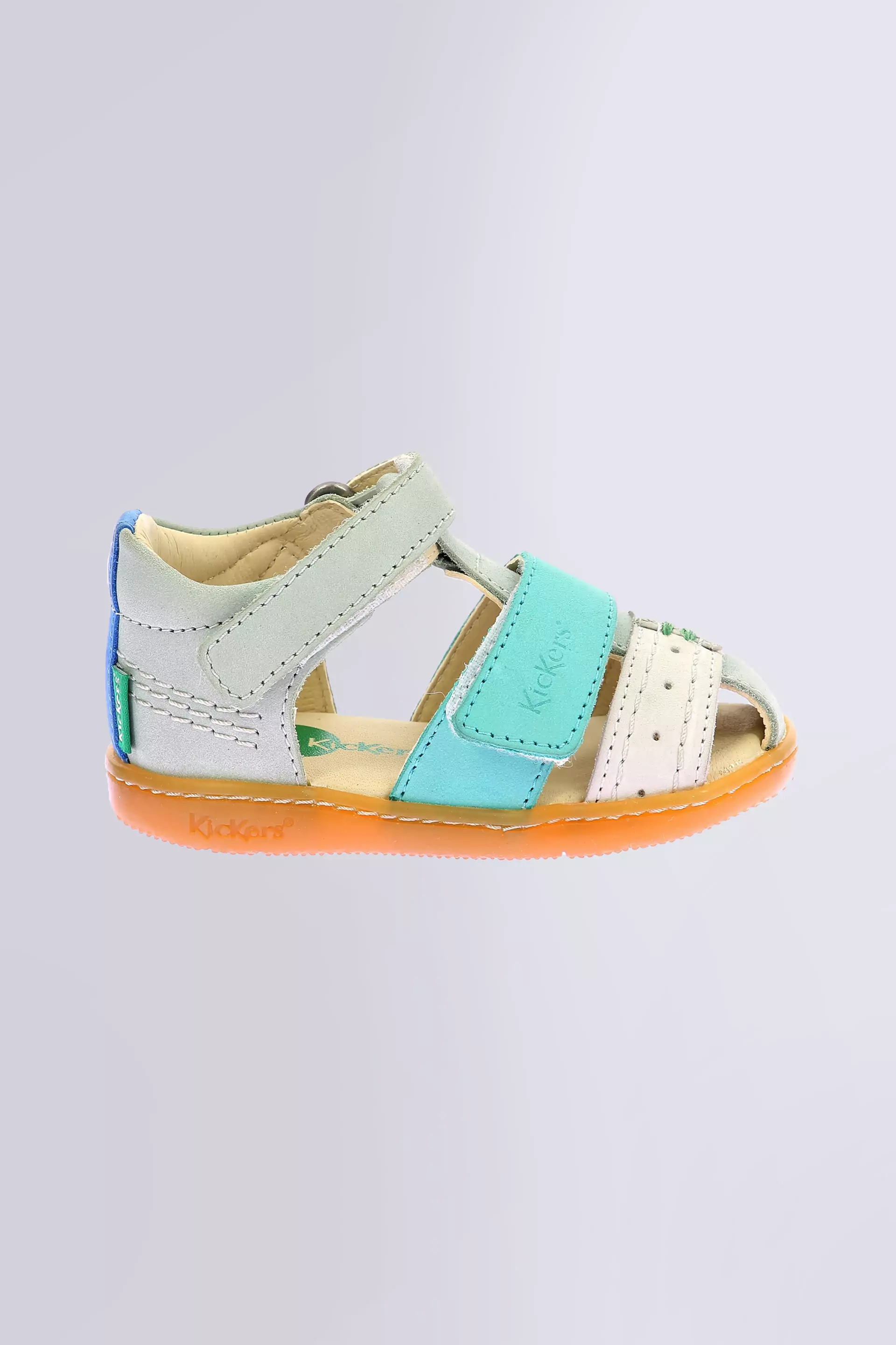 Kick Bazar | Sandales vertes et turquoise pour bébé | Kickers © Site Officiel