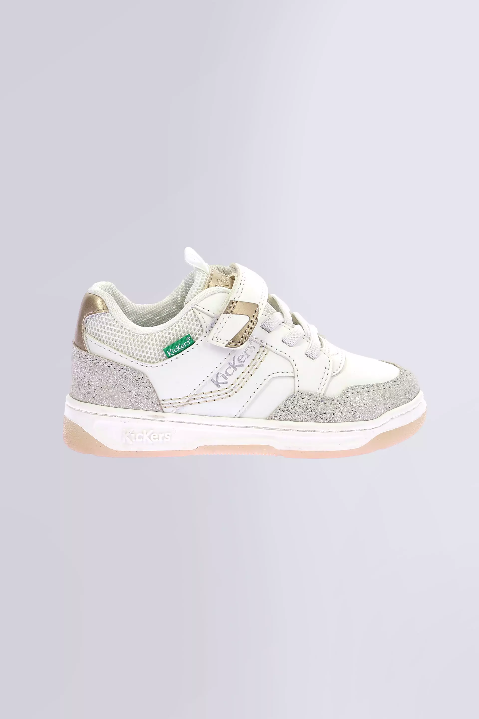 Kickarting | Baskets blanches pour fille | Kickers © Site Officiel