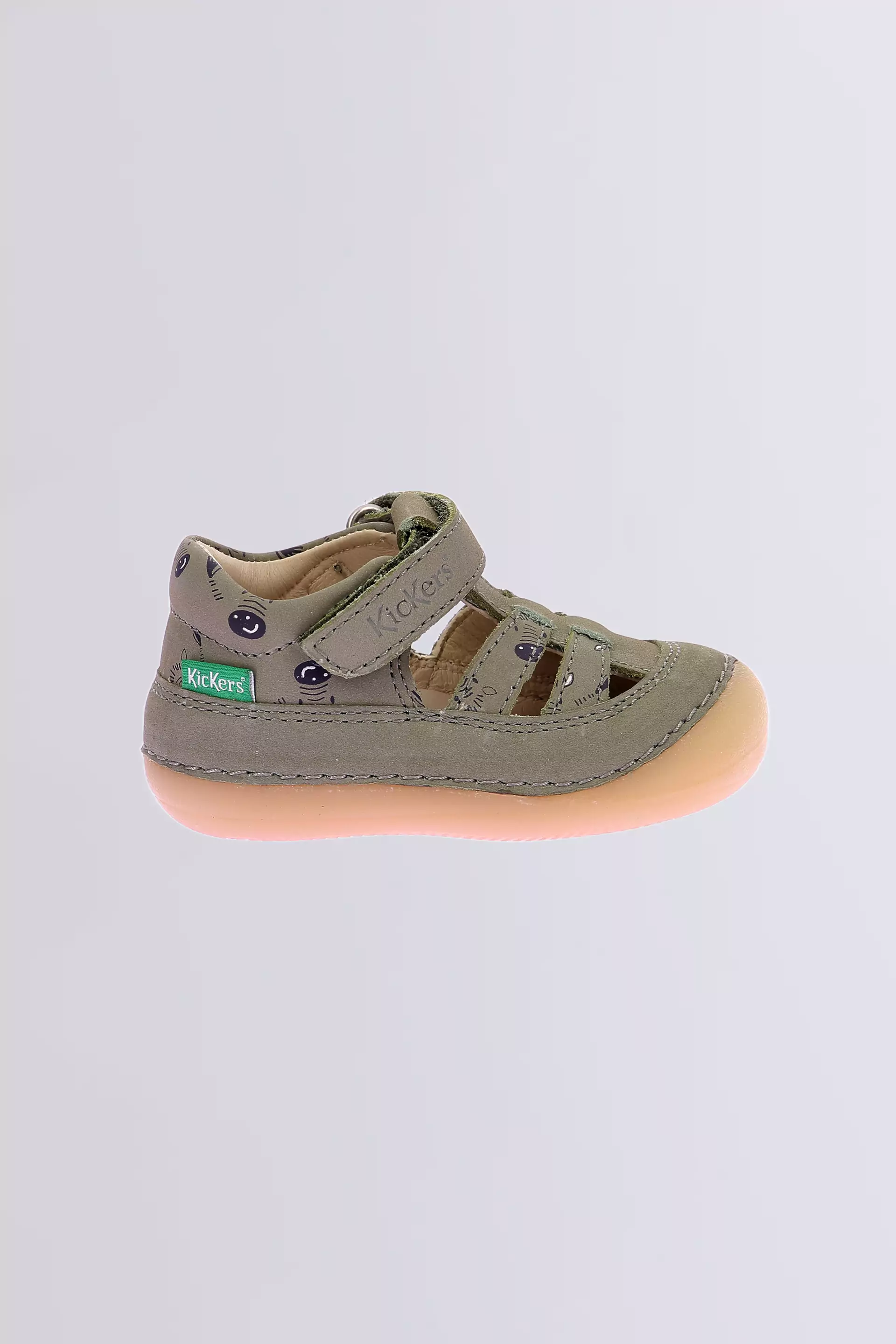 Kick Sushyk | Kaki Zebramuster Babyschuhe | Kickers © Offizielle Webseite