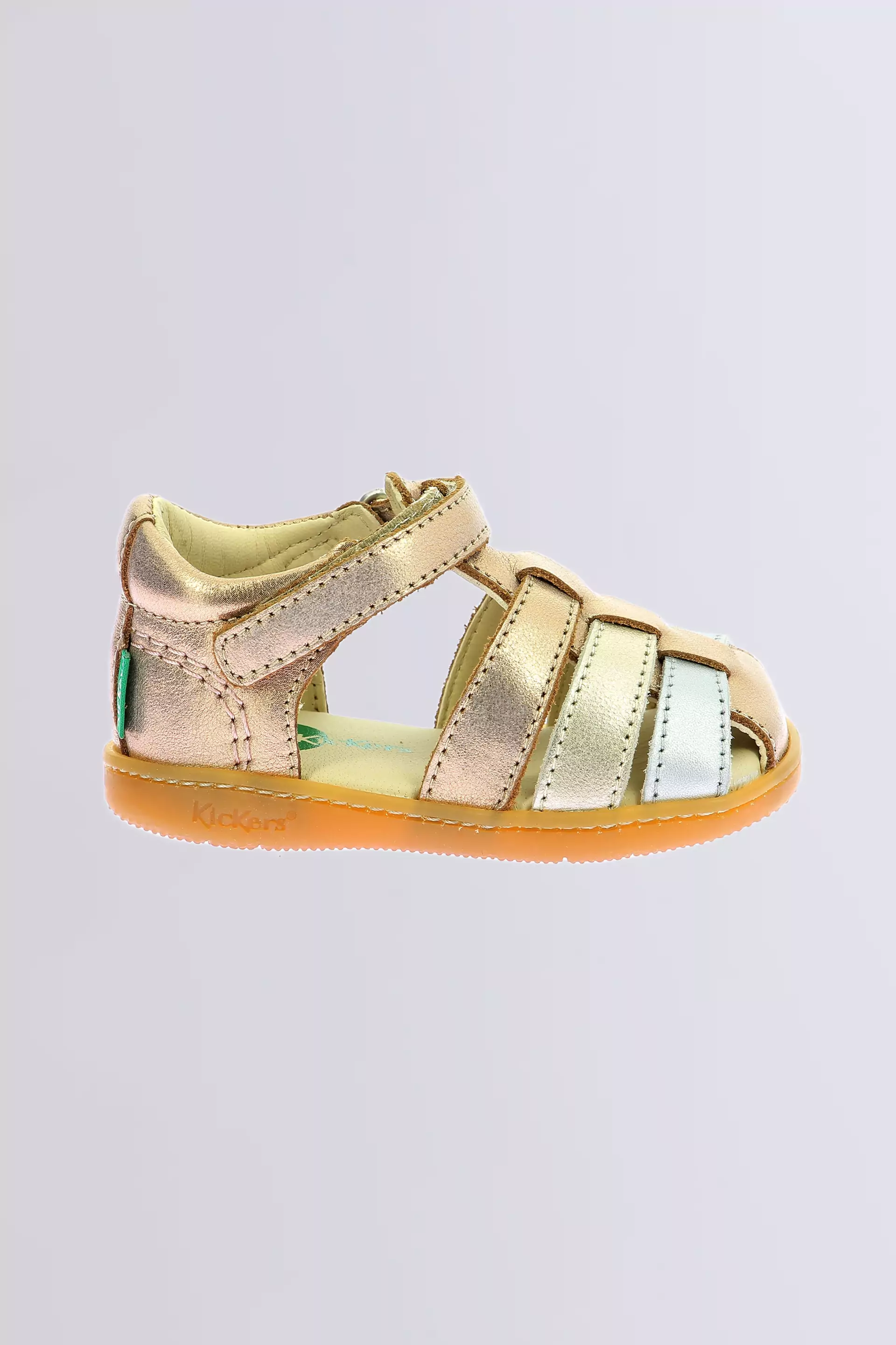 Kick Flo | Sandales rose gold pour bébé | Kickers © Site Officiel