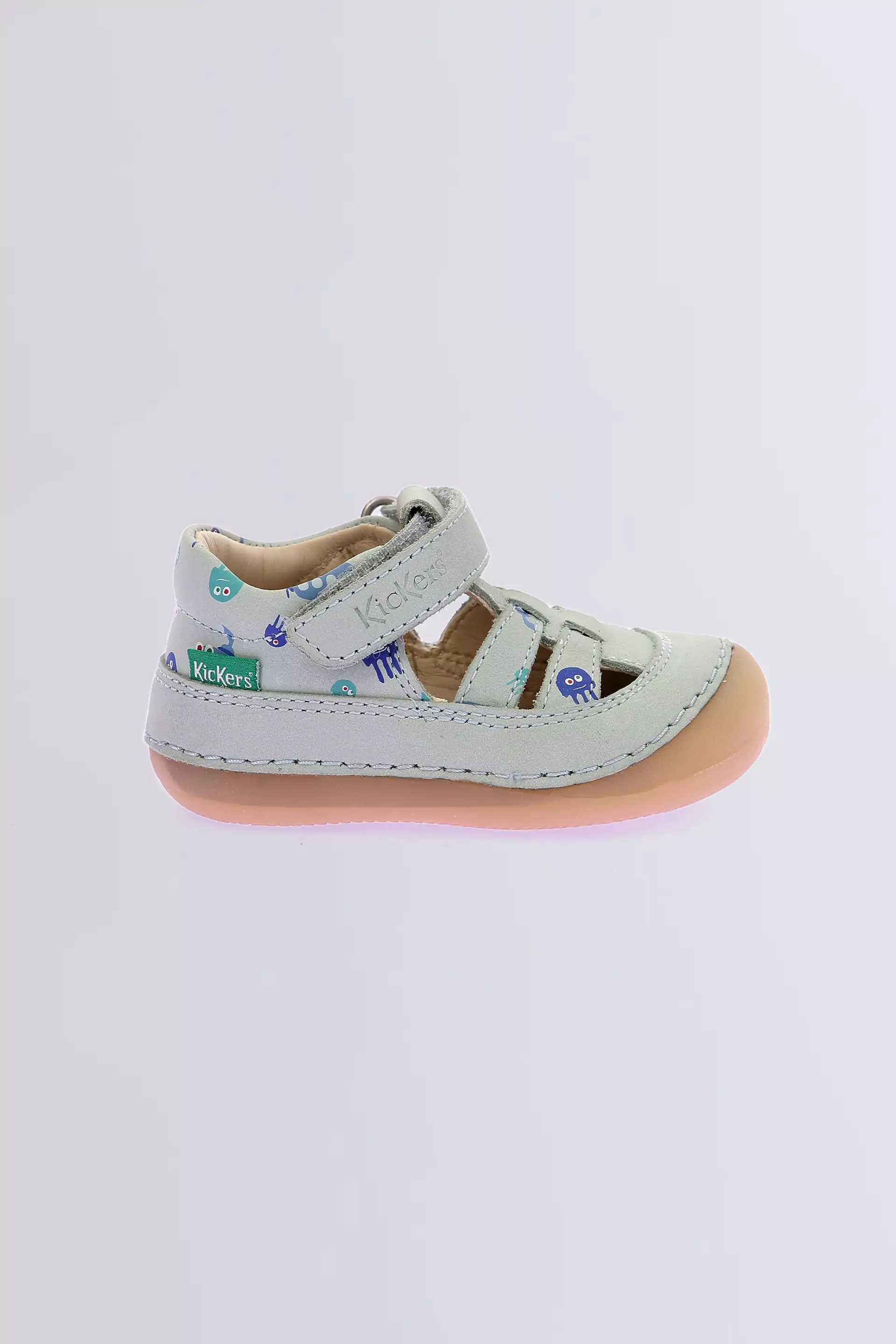 Kick Sushyk - Scarpe con cinturino verde da ragazzo - Kickers © Sito ufficiale