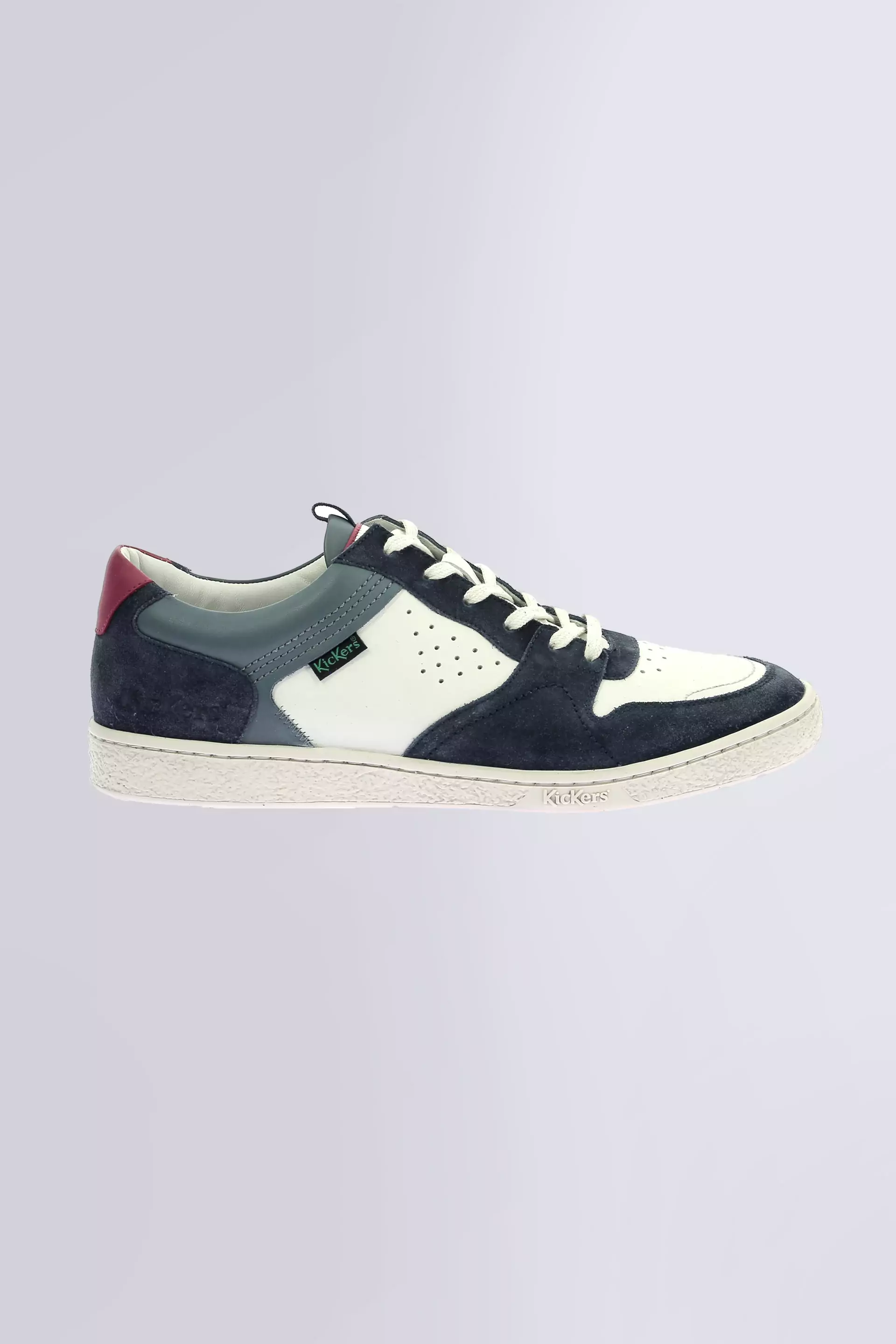 Kick Sackers - Baskets marine, blanc cassé et rouge pour homme - Kickers © Site Officiel