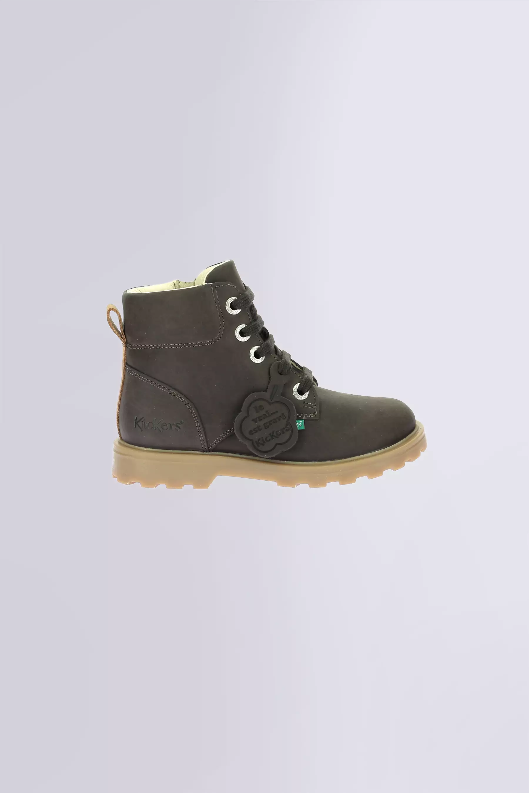 Kick Bluck : dark brown ankle boots for girl and boy - Kickers © Official website
