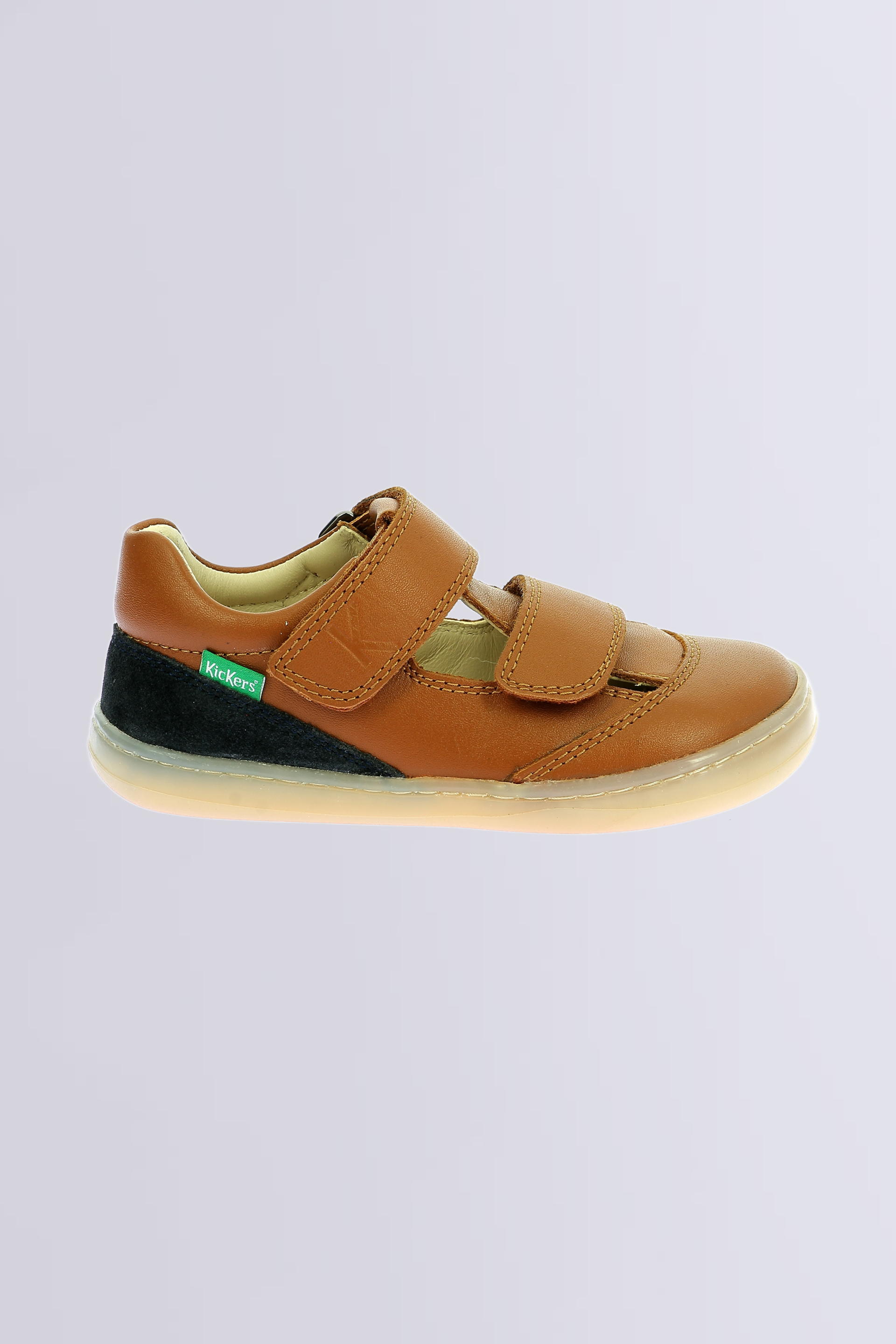Kickbloom camel and navy sneakers for boy - Kickers © Official website