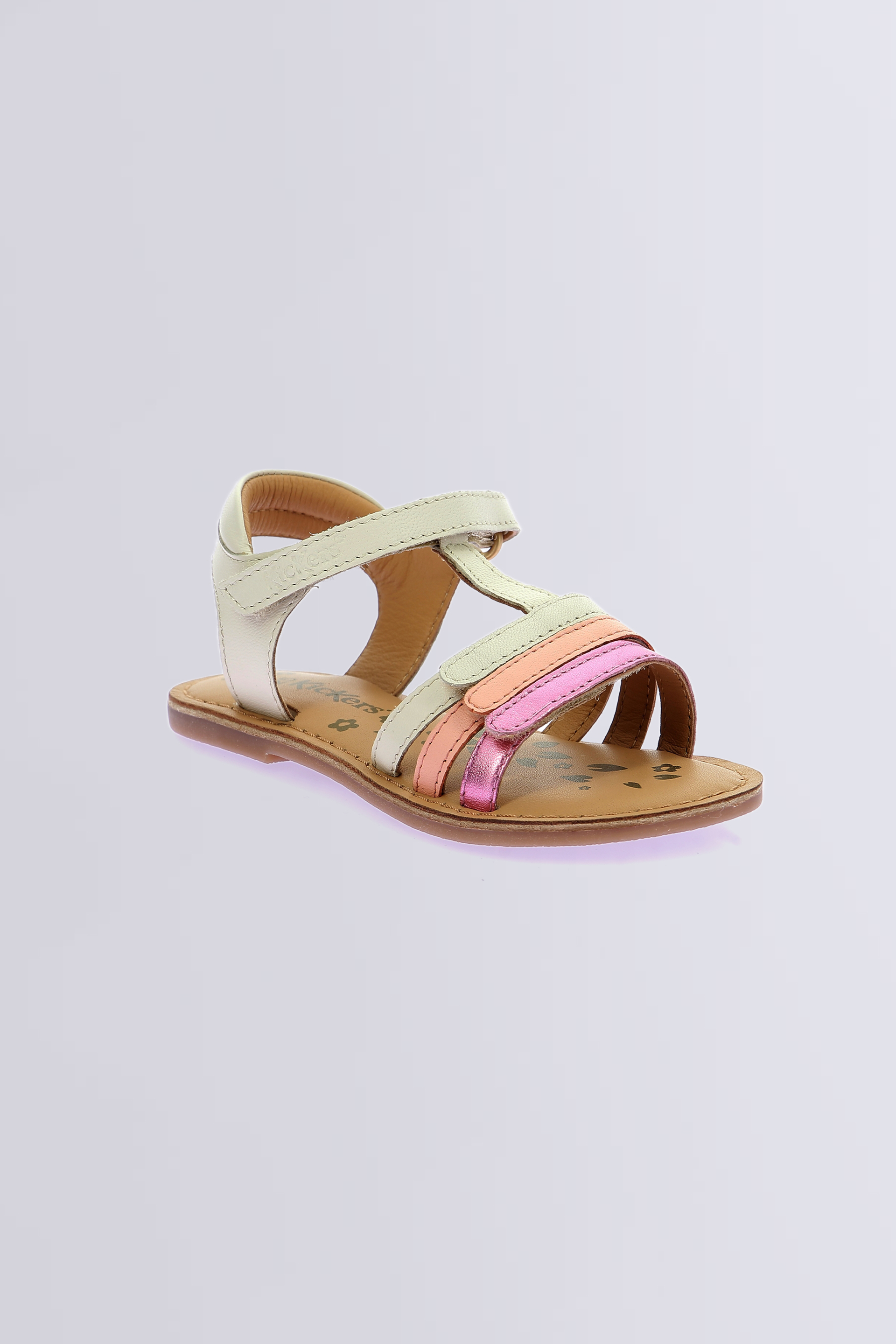 Diamanto - Sandalias blanquecino y rosa para niña - Kickers © Página oficial