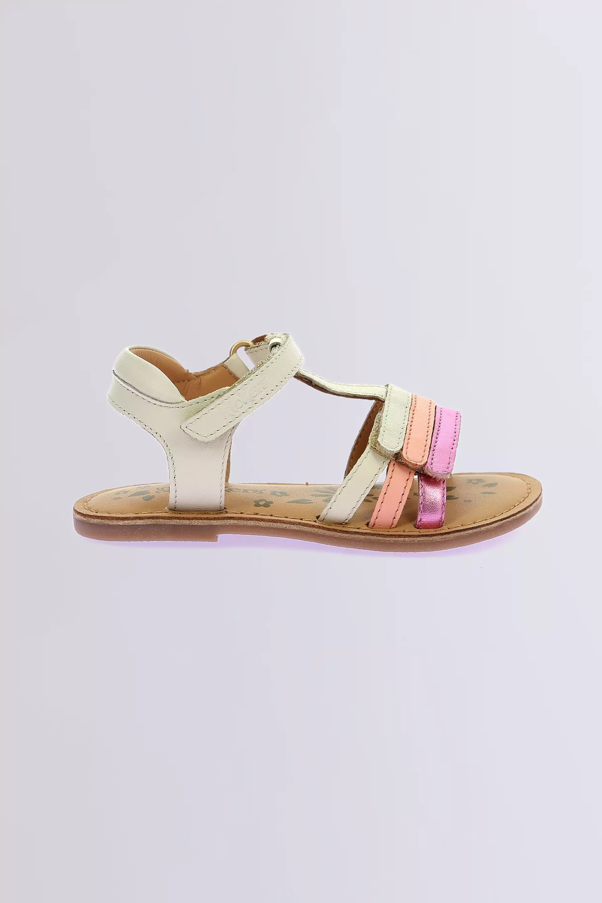 Diamanto - Sandalias blanquecino y rosa para niña - Kickers © Página oficial