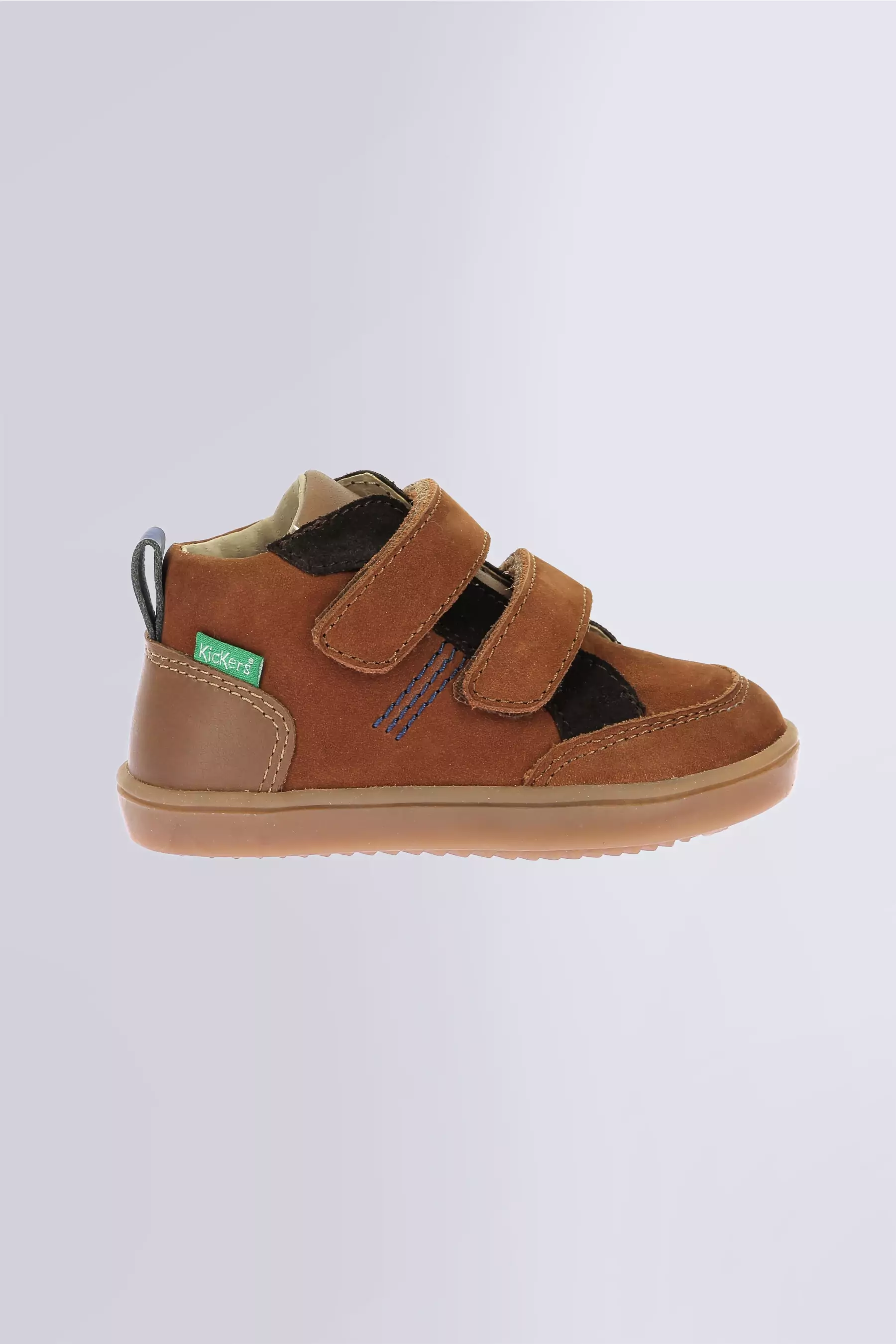 Kick Wetykro - Baskets hautes marron, camel et bleu pour garçon - Kickers © Site Officiel