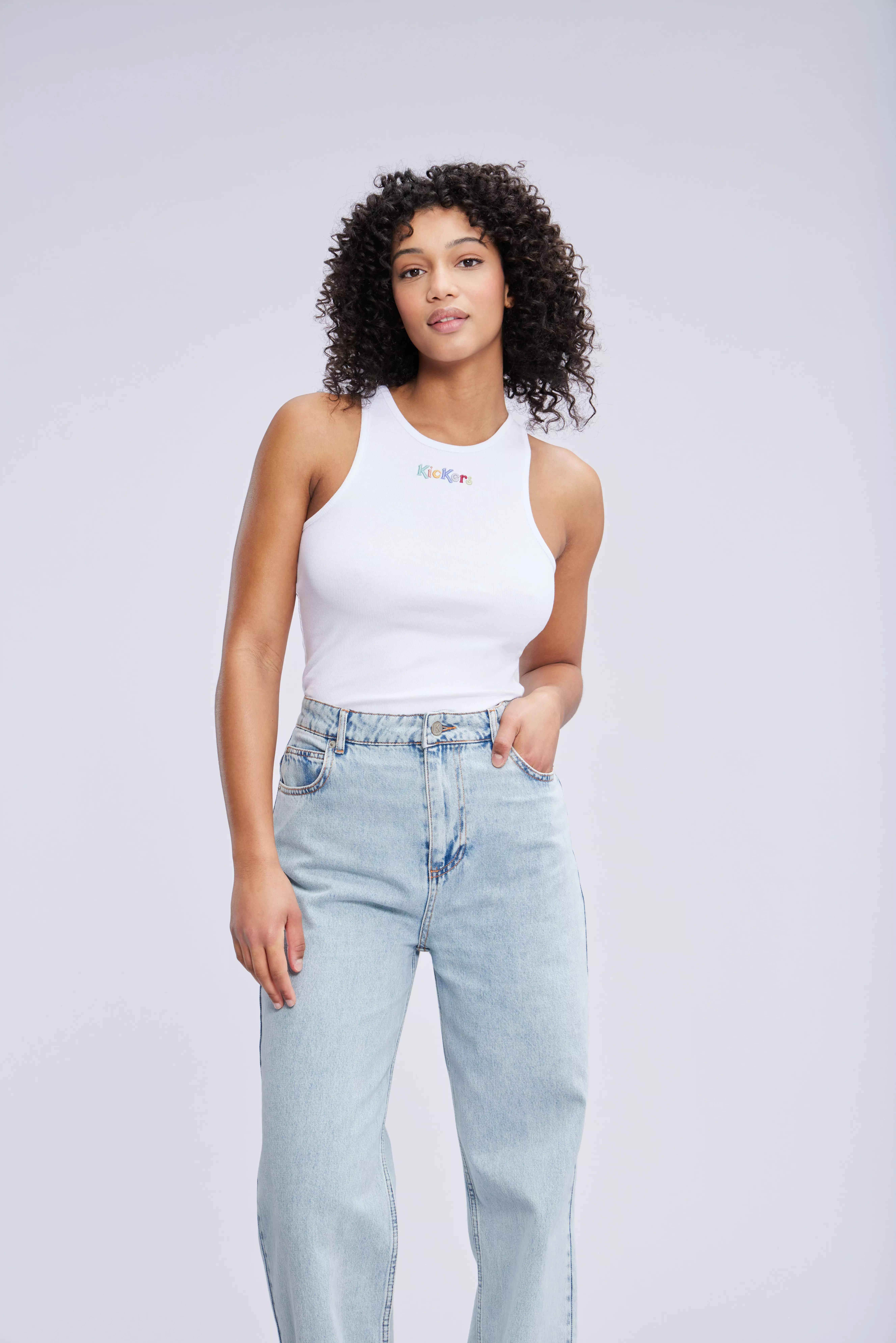 Kick Gim - Camiseta sin mangas blanca para mujer - Kickers © Página oficial Kick Gim - Camiseta sin mangas blanca para mujer - Kickers © Página oficial