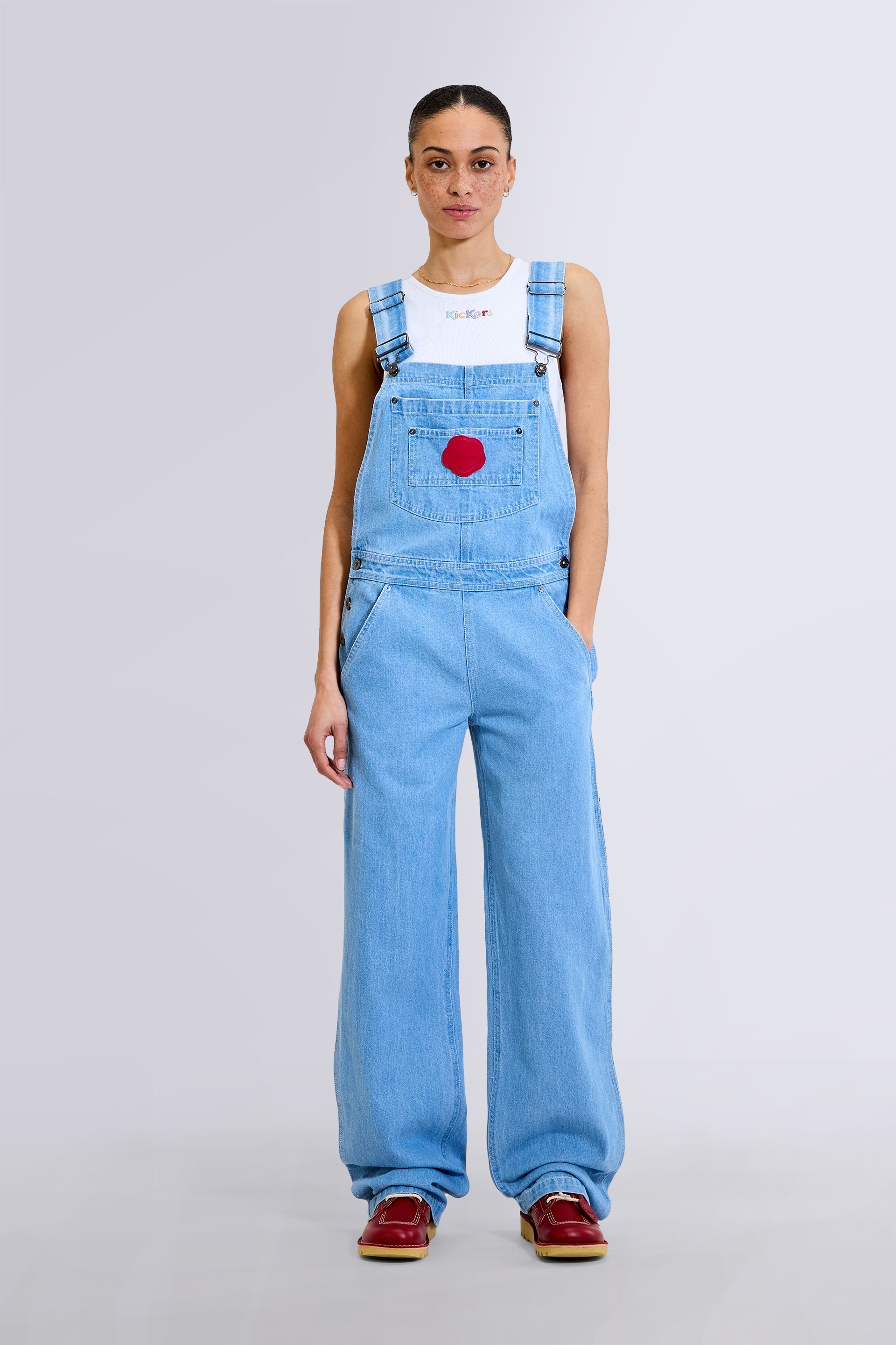 Kick Darcy blue overalls for woman - Kickers © Official website