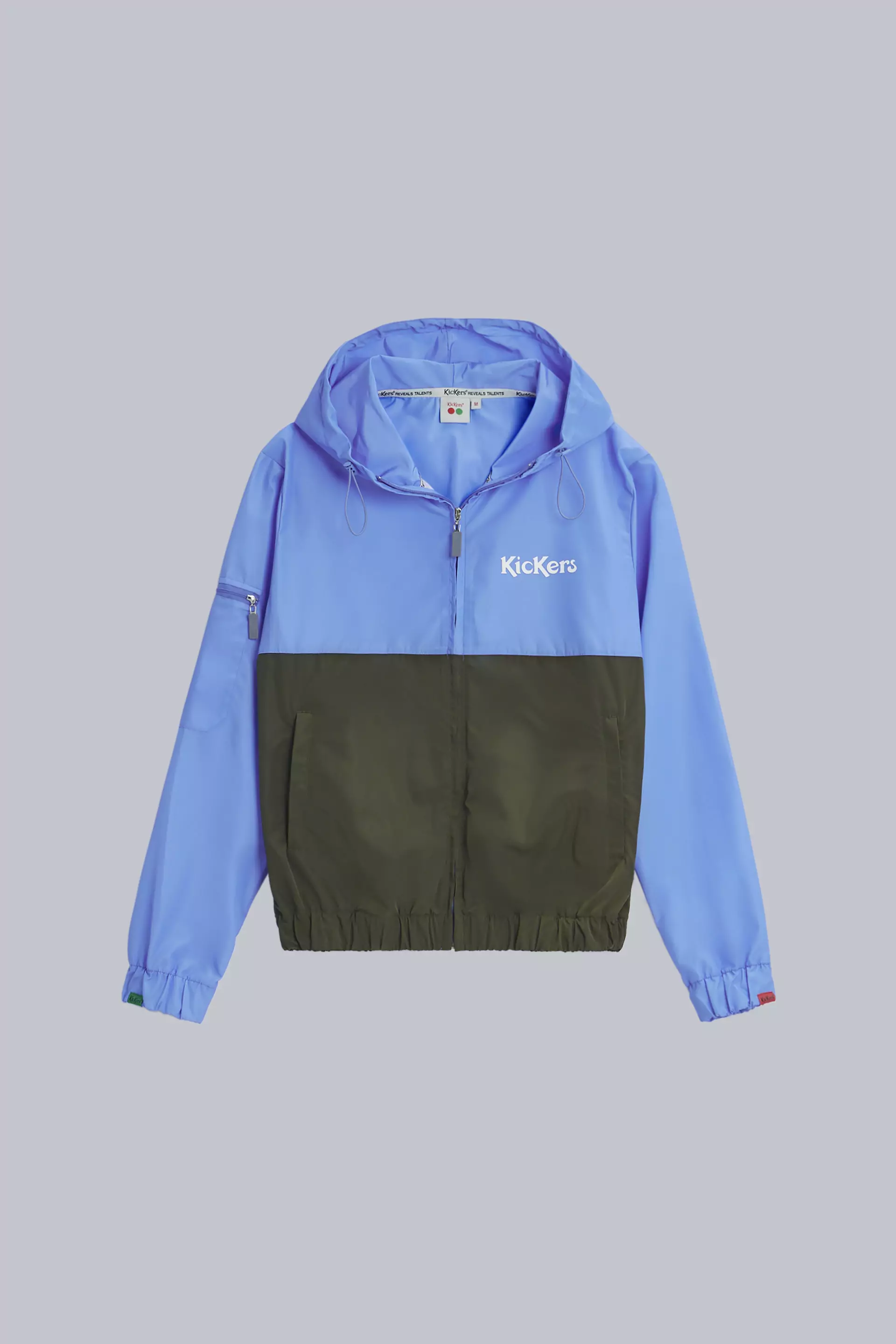 Kick Rain - Veste coupe-vent bleu et kaki unisexe - Kickers © Site Officiel