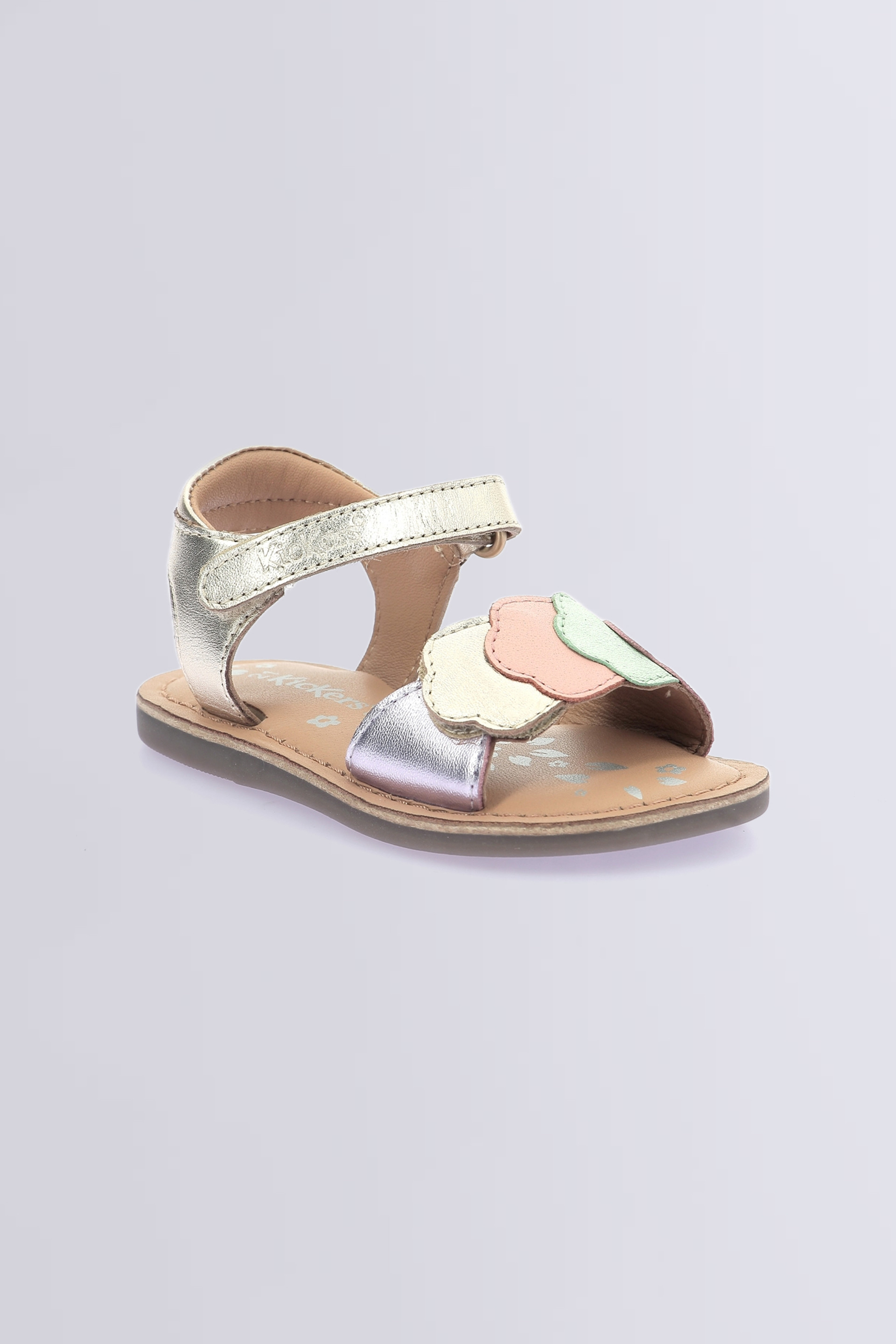 Dyastar | Sandales dorées et multicolore pour fille | Kickers © Site Officiel