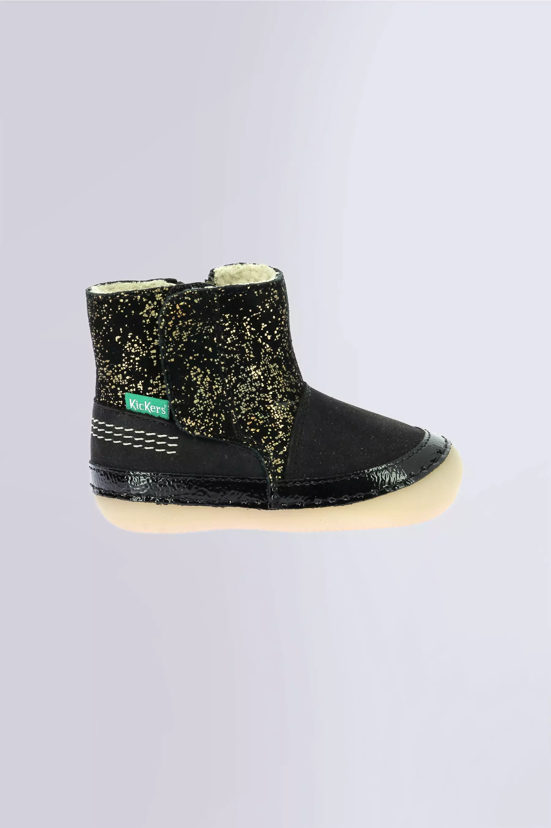 Sokifaune | Bottines noir et or pour fille | Kickers © Site Officiel