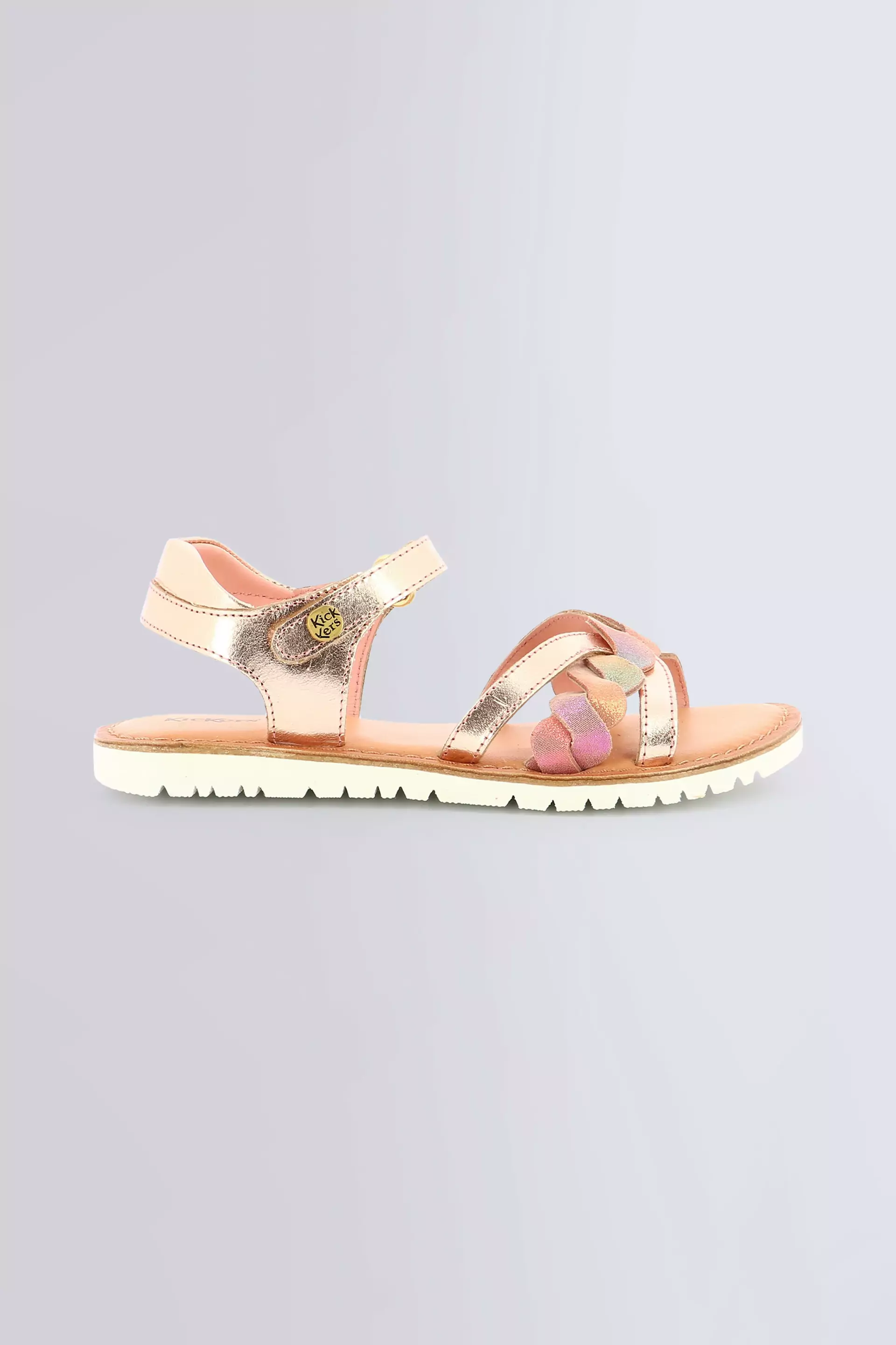 Betty | Sandales rose irisé pour fille | Kickers © Site Officiel