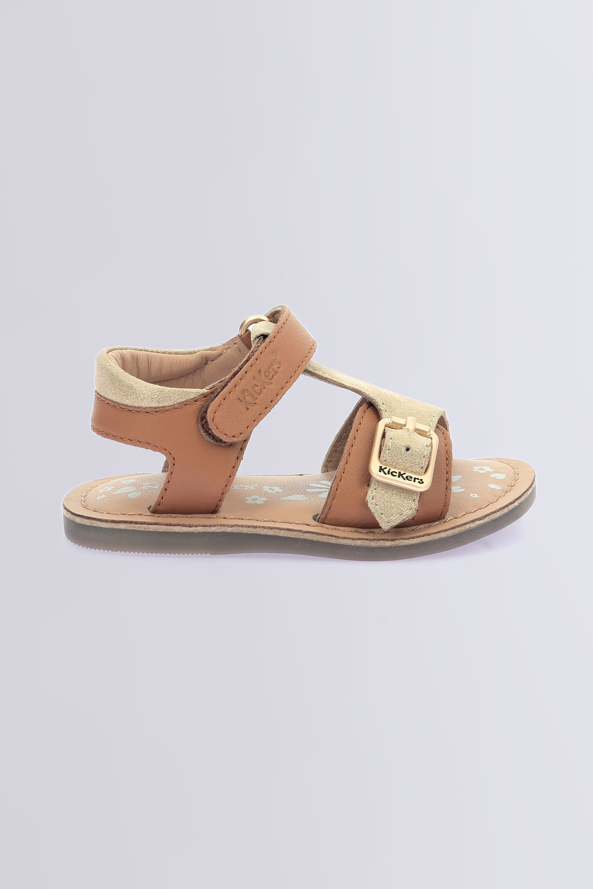 Diazz | Sandalias camel y doradas para niña | Kickers © Sitio Oficial