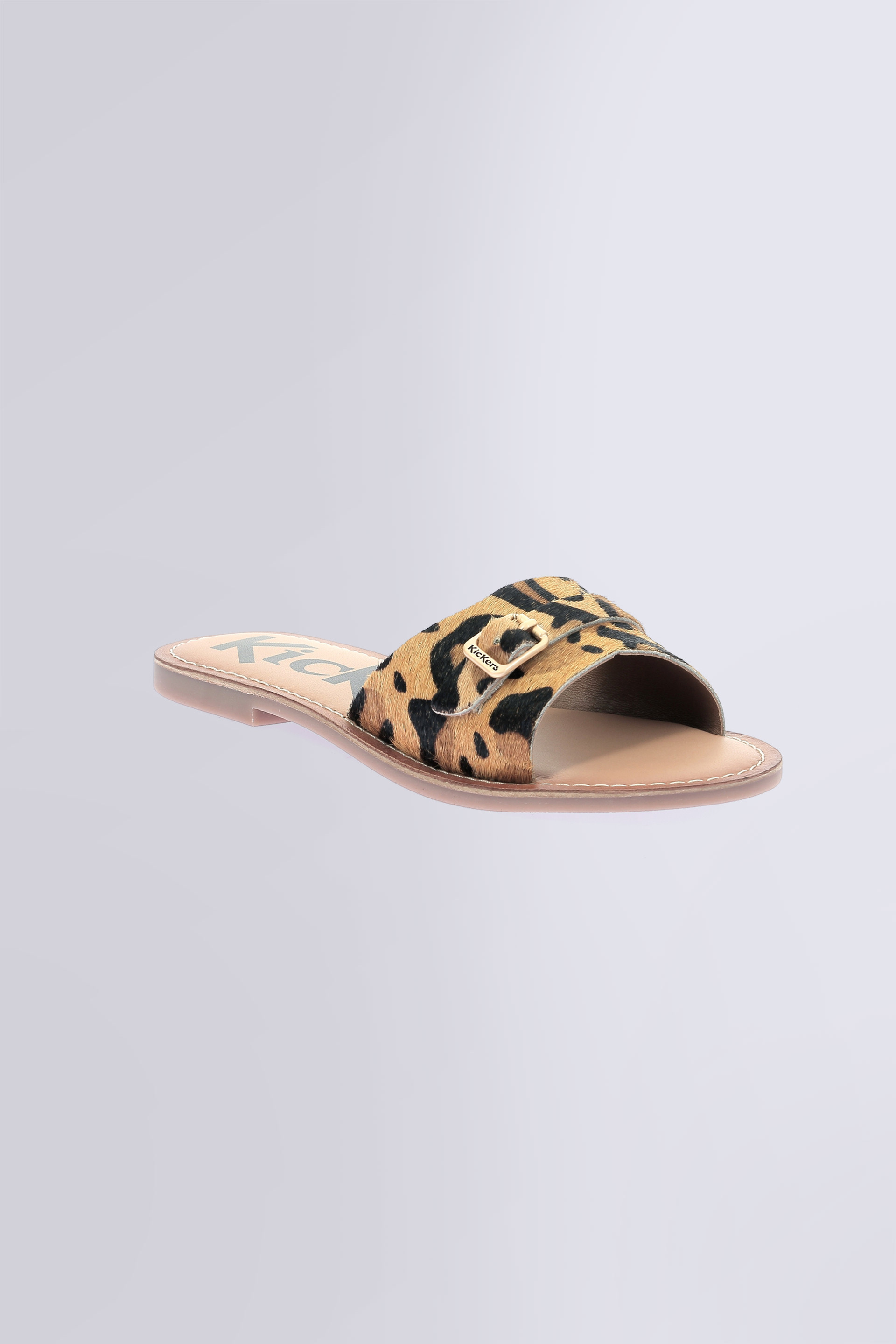 Kick Diwana - Mules camello con estampado de leopardo para mujer - Kickers © Página oficial Kick Diwana - Mules camello con estampado de leopardo para mujer - Kickers © Página oficial