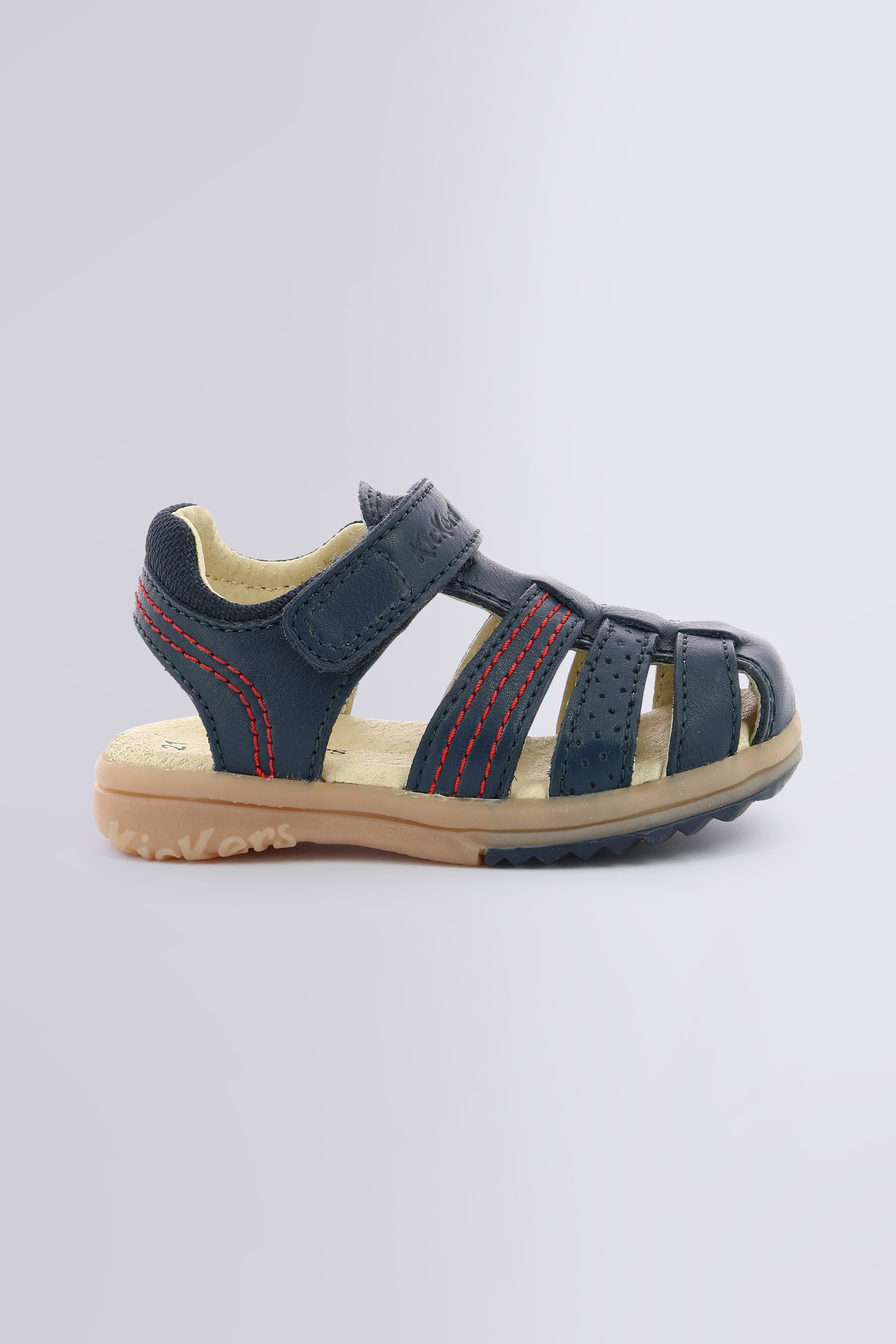 Platinium navy sandals for boy - Kickers © Official website Platinium navy sandals for boy - Kickers © Official website