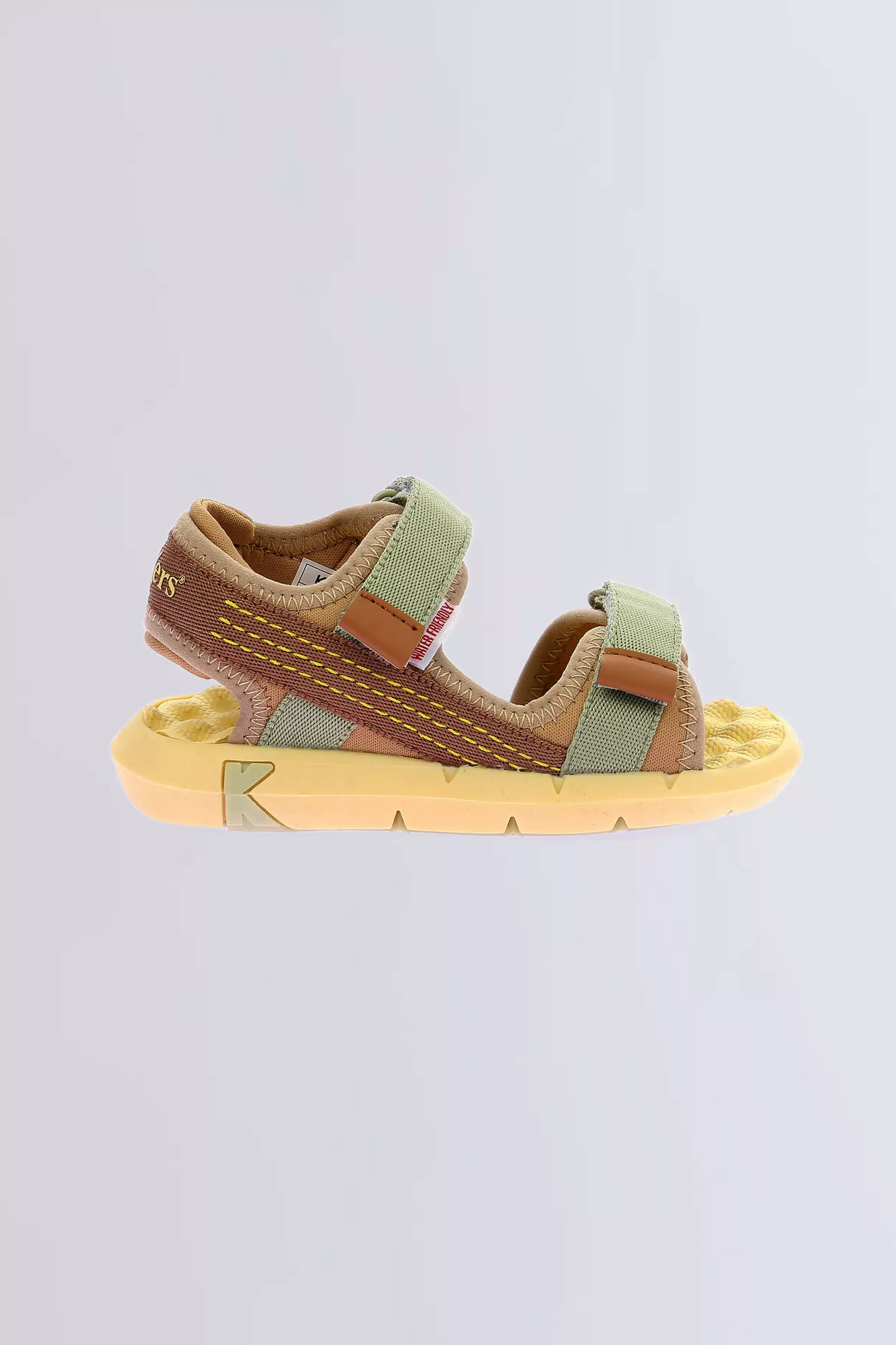 Kickjune - Sandales marron et vert pour fille et garçon - Kickers © Site Officiel