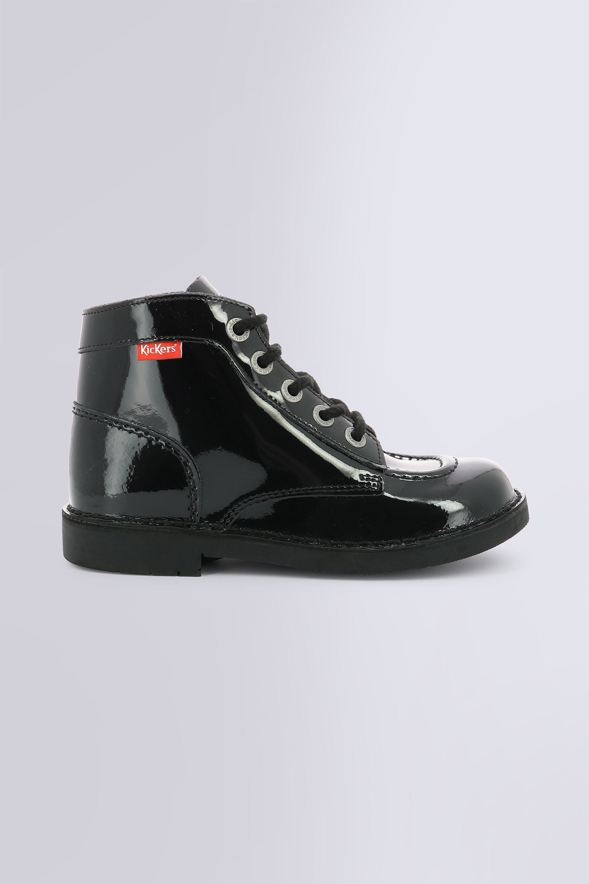 Kick Col black patent - girls and boys boots - Kickers ©