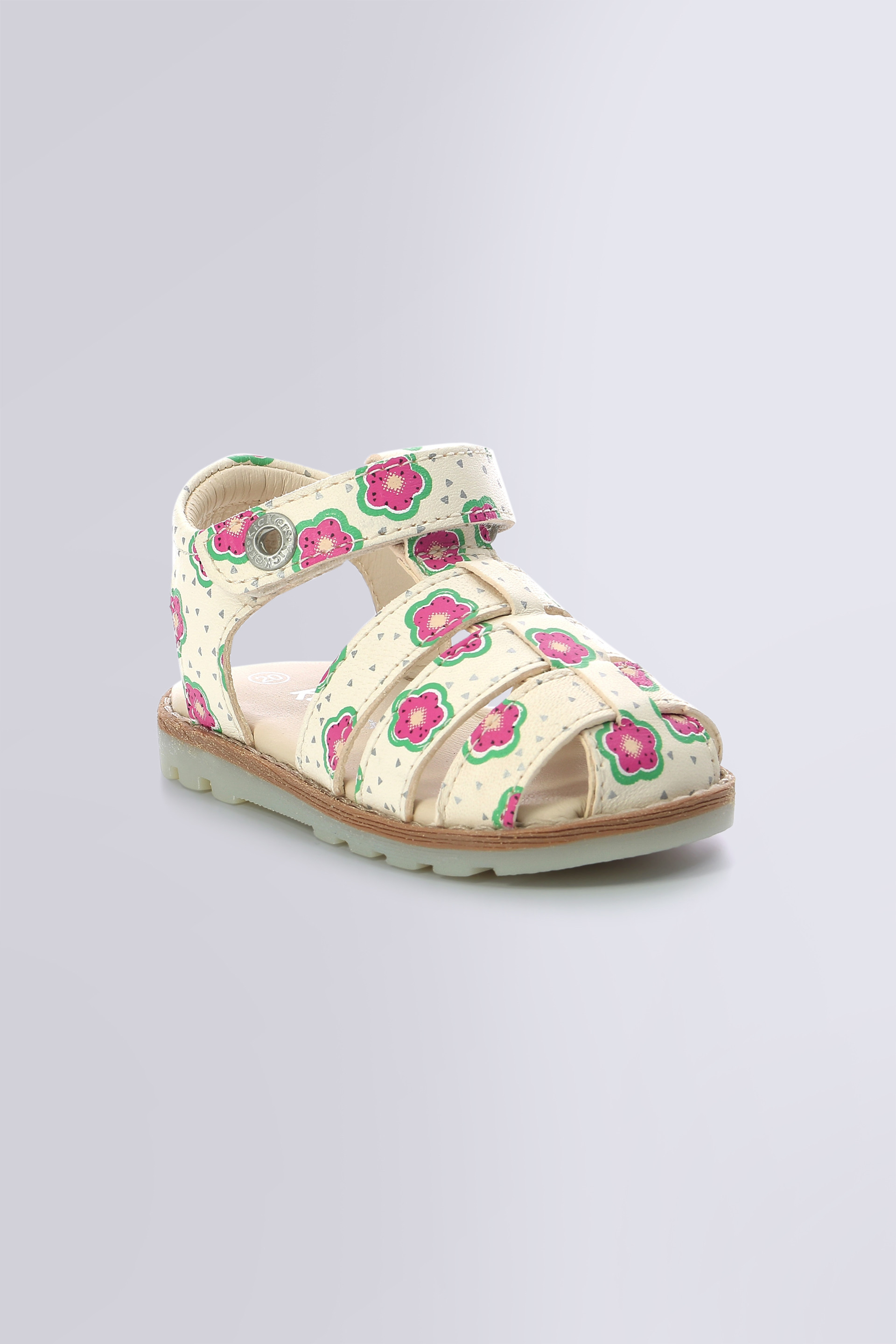 Nonosti off-white flower sandals for girl - Kickers © Official website
