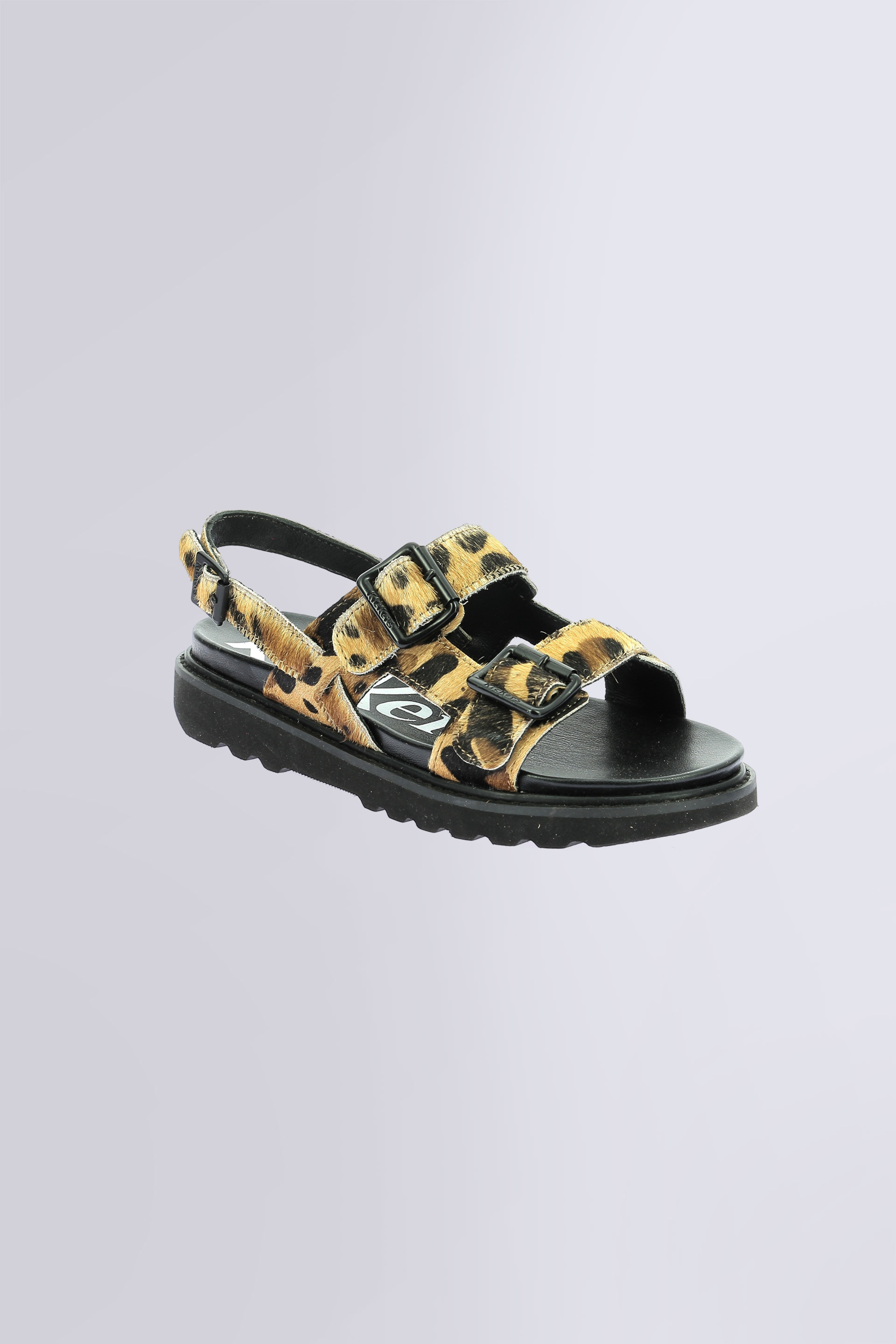 Neosummer - Sandali cammello con stampa leopardo da donna - Kickers © Sito ufficiale
