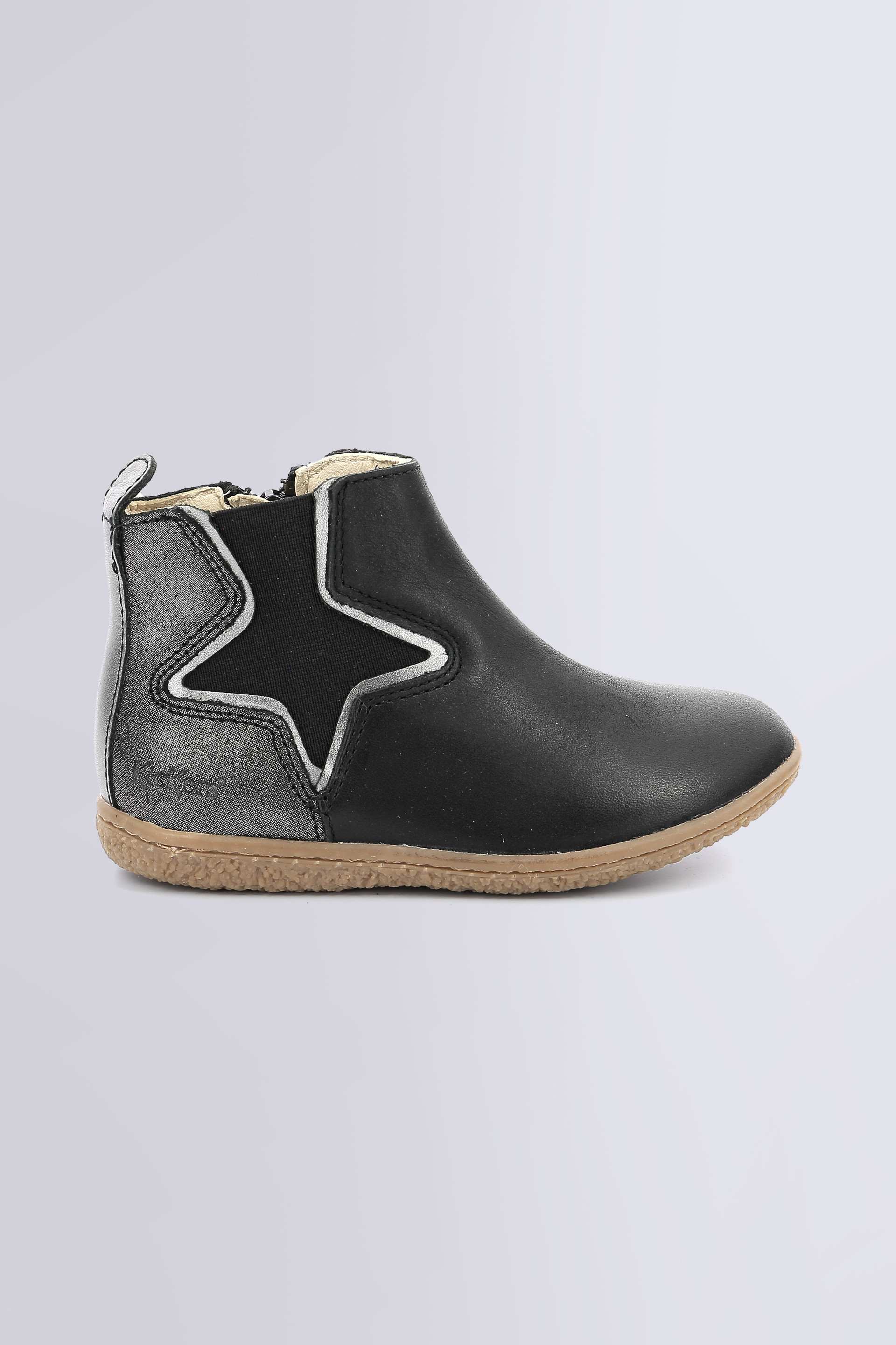 Vermillon | Chelsea Boots nere e argento per bambina | Kickers © Sito Ufficiale