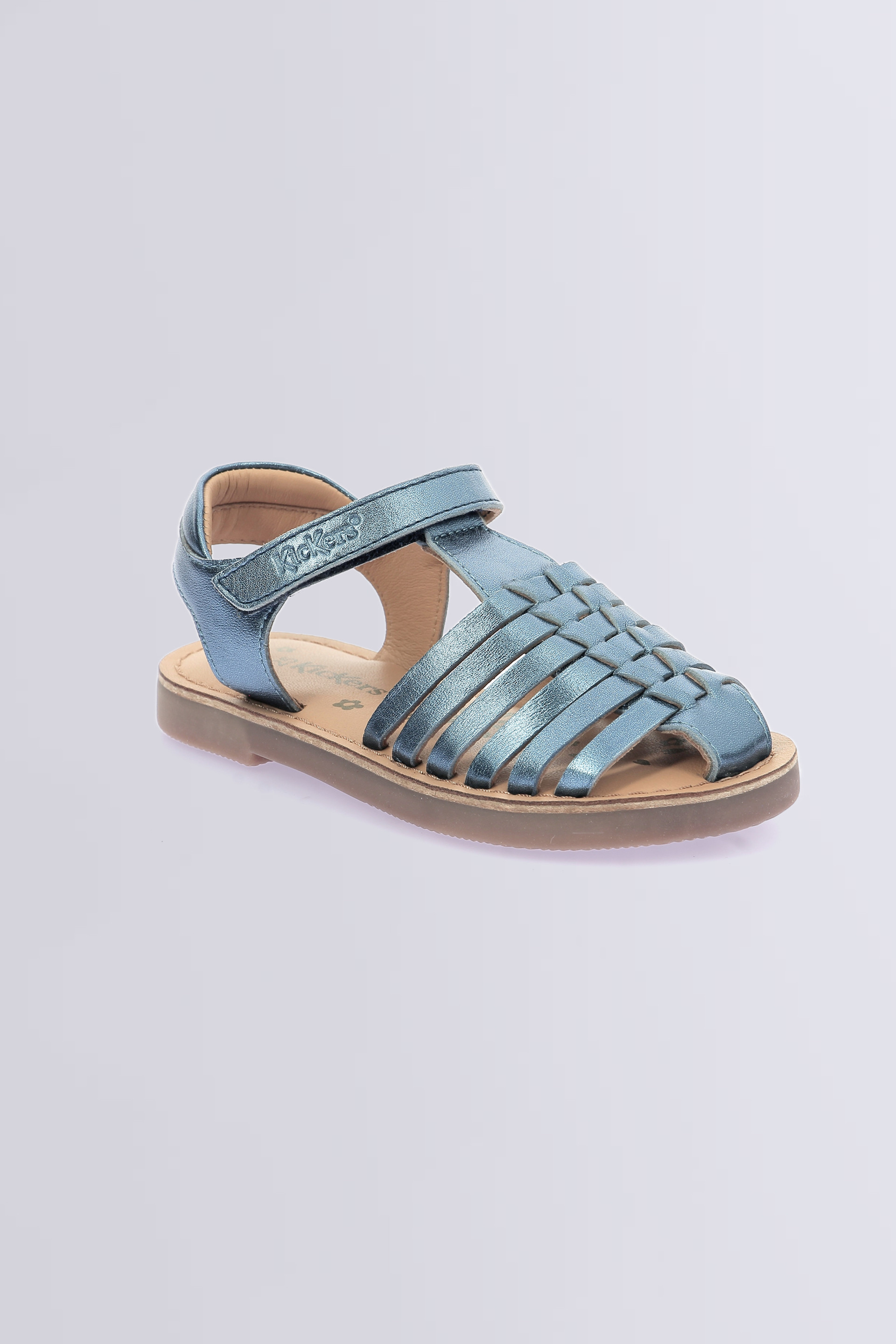 Kick Preklo | Sandalias azul iridiscente para niña | Kickers © Sitio Oficial Kick Preklo | Sandalias azul iridiscente para niña | Kickers © Sitio Oficial