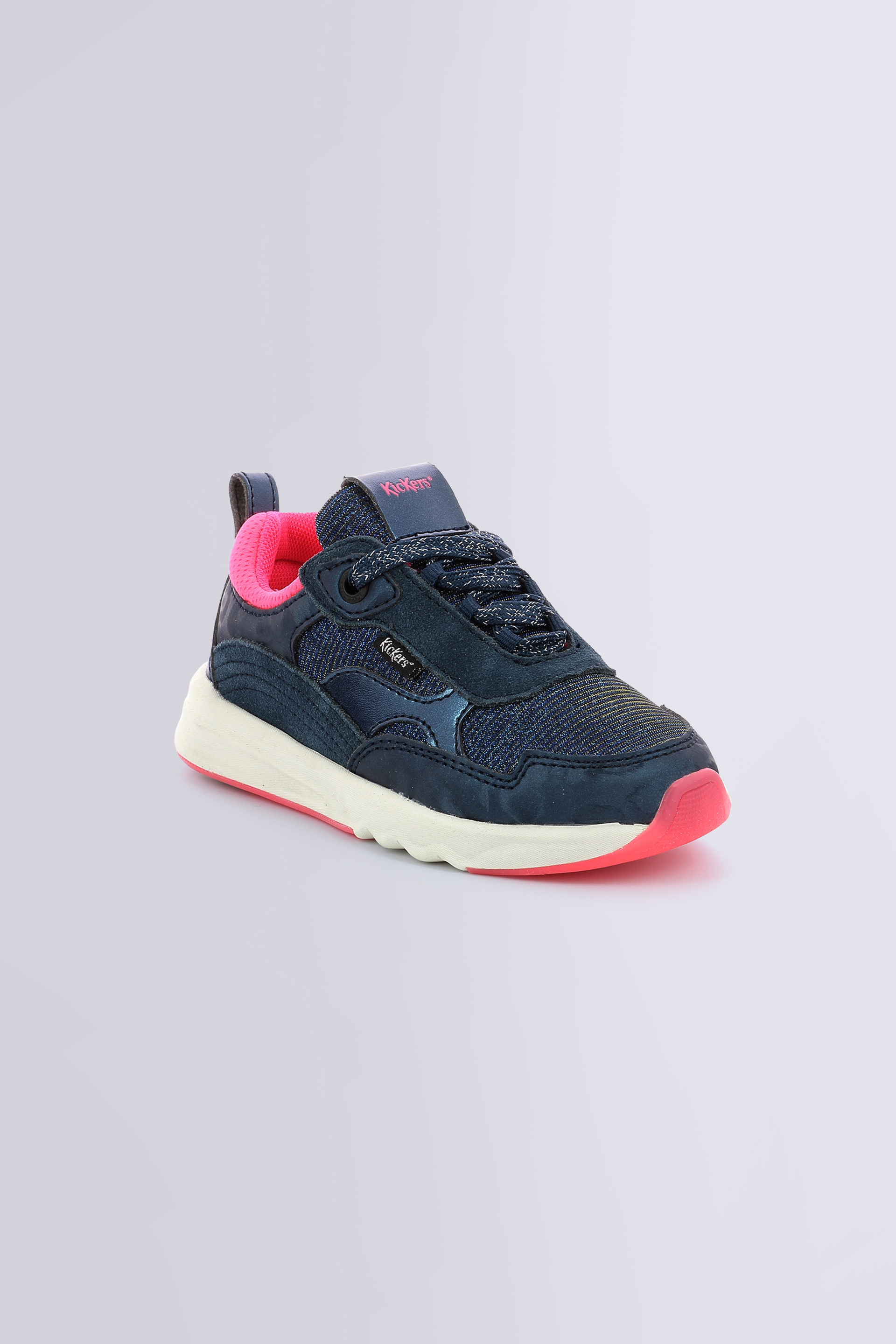 Kiwy navy and pink glitter - girls low sneakers - Kickers © Kiwy navy and pink glitter - girls low sneakers - Kickers ©