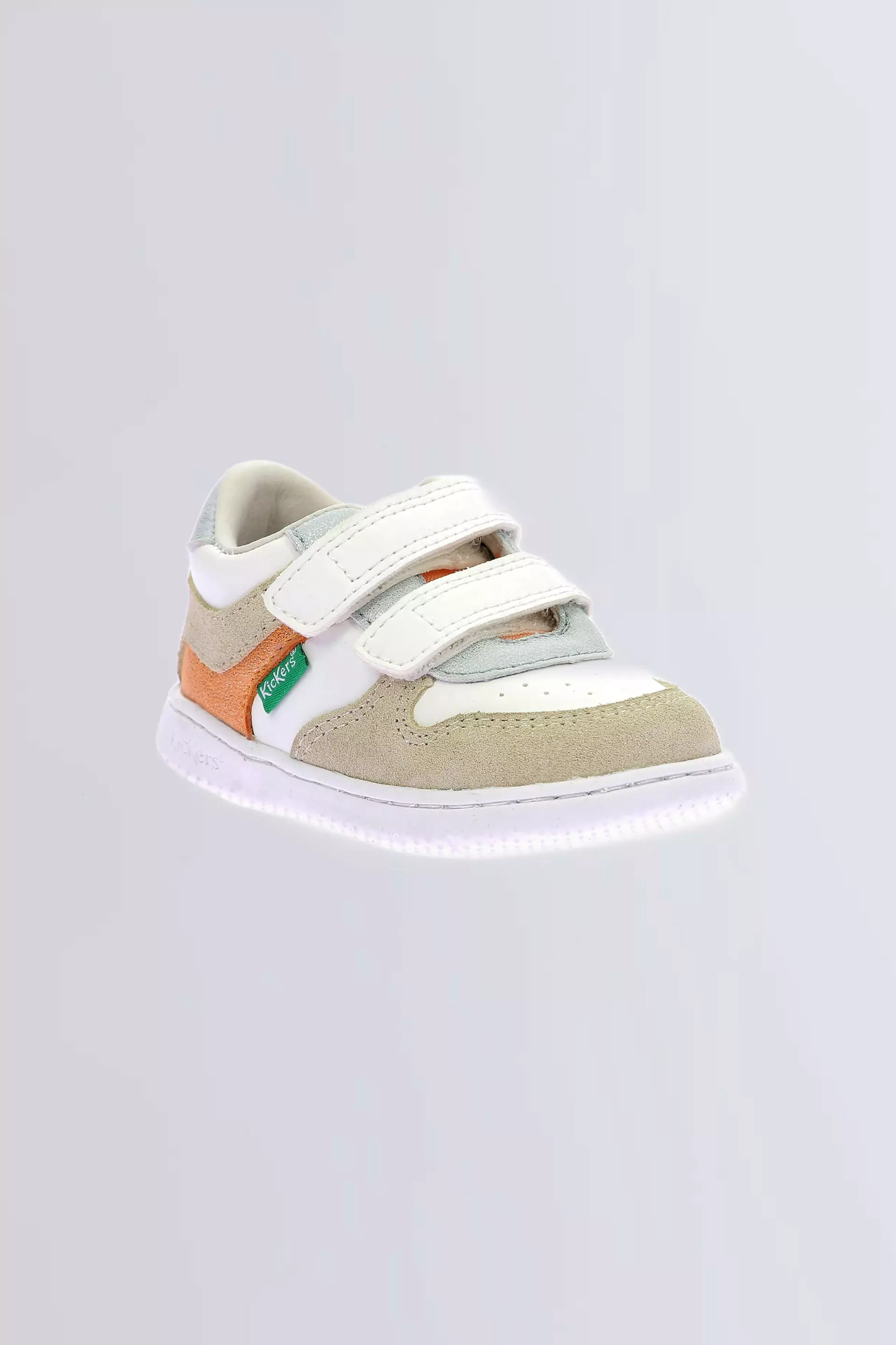 Kickmotion | Baskets blanches et coloré pour fille | Kickers © Site Officiel