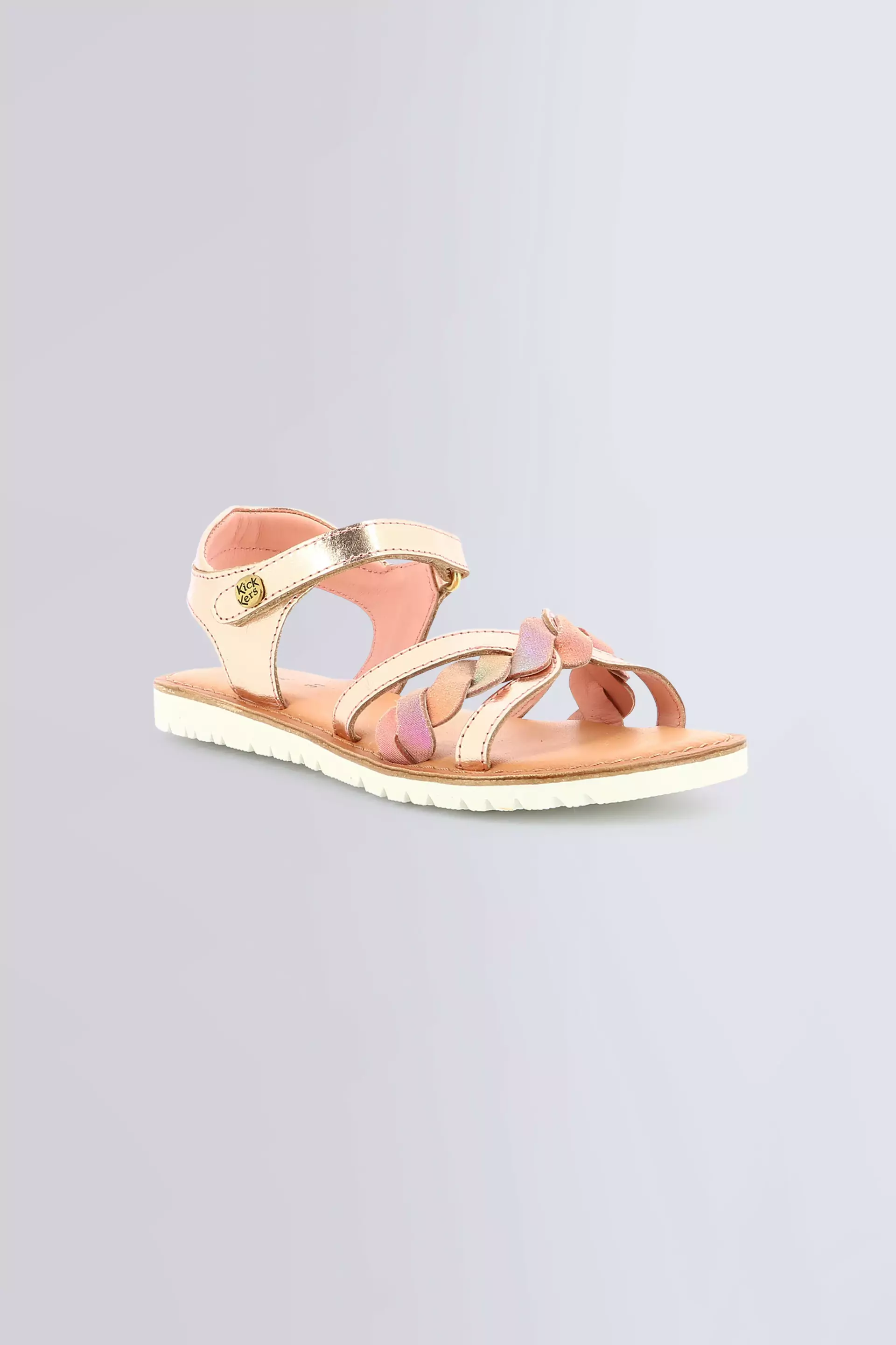 Betty | Sandales rose irisé pour fille | Kickers © Site Officiel