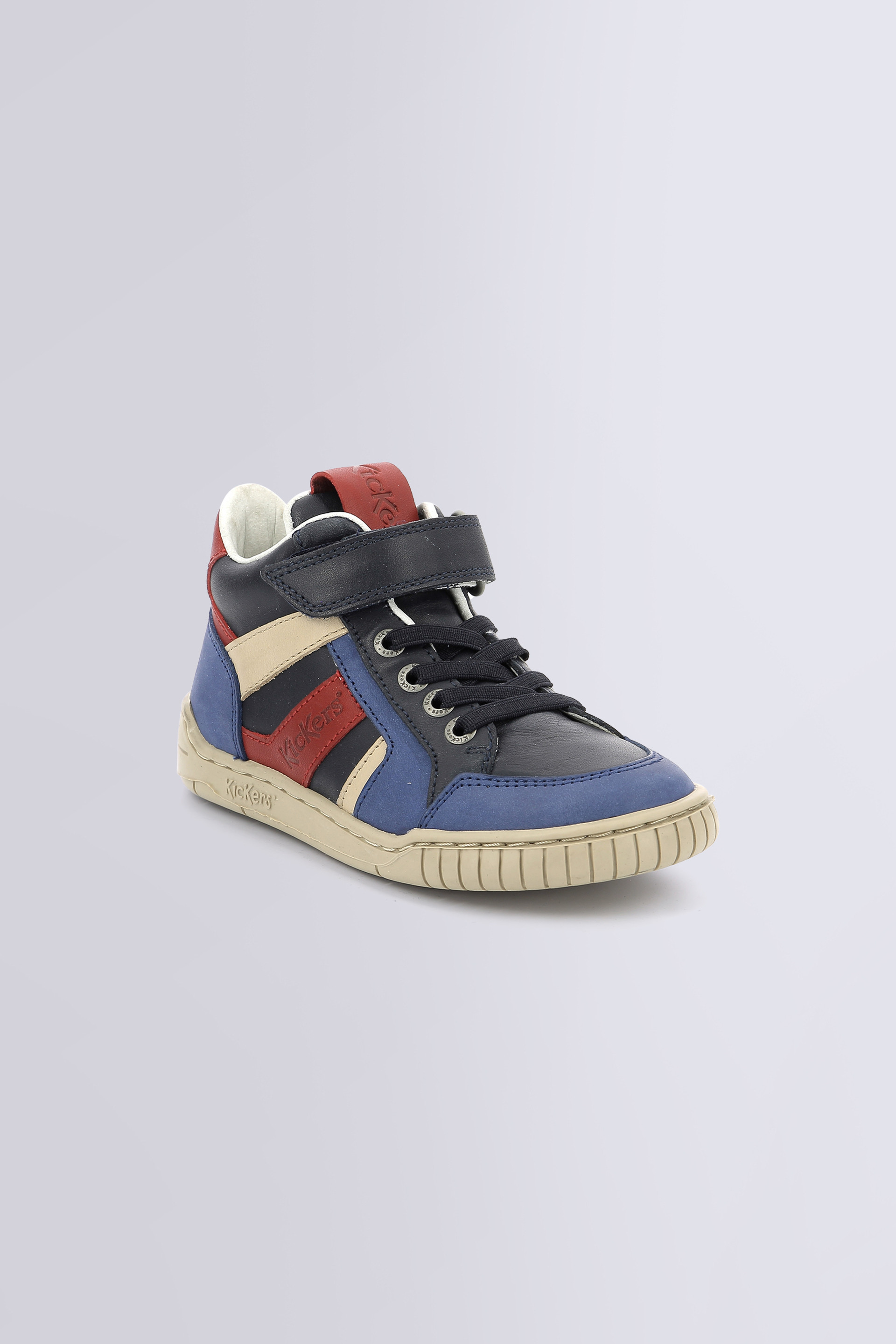 Wincky - Sneakers altas azul, rojo y azul marino para niño - Kickers © Página oficial