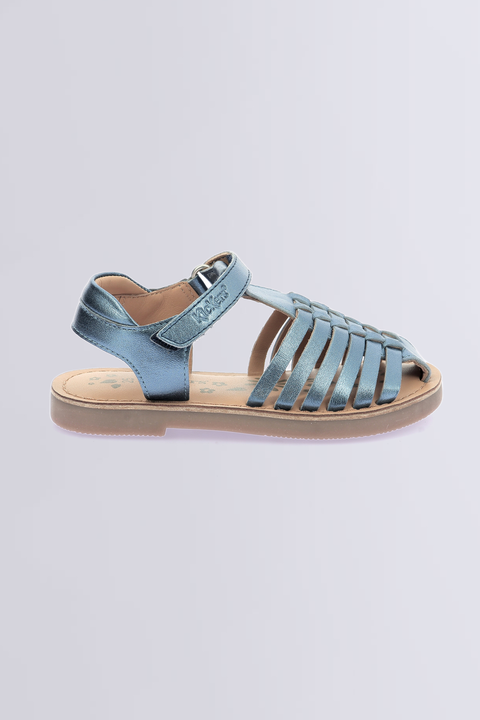 Kick Preklo | Sandalias azul iridiscente para niña | Kickers © Sitio Oficial