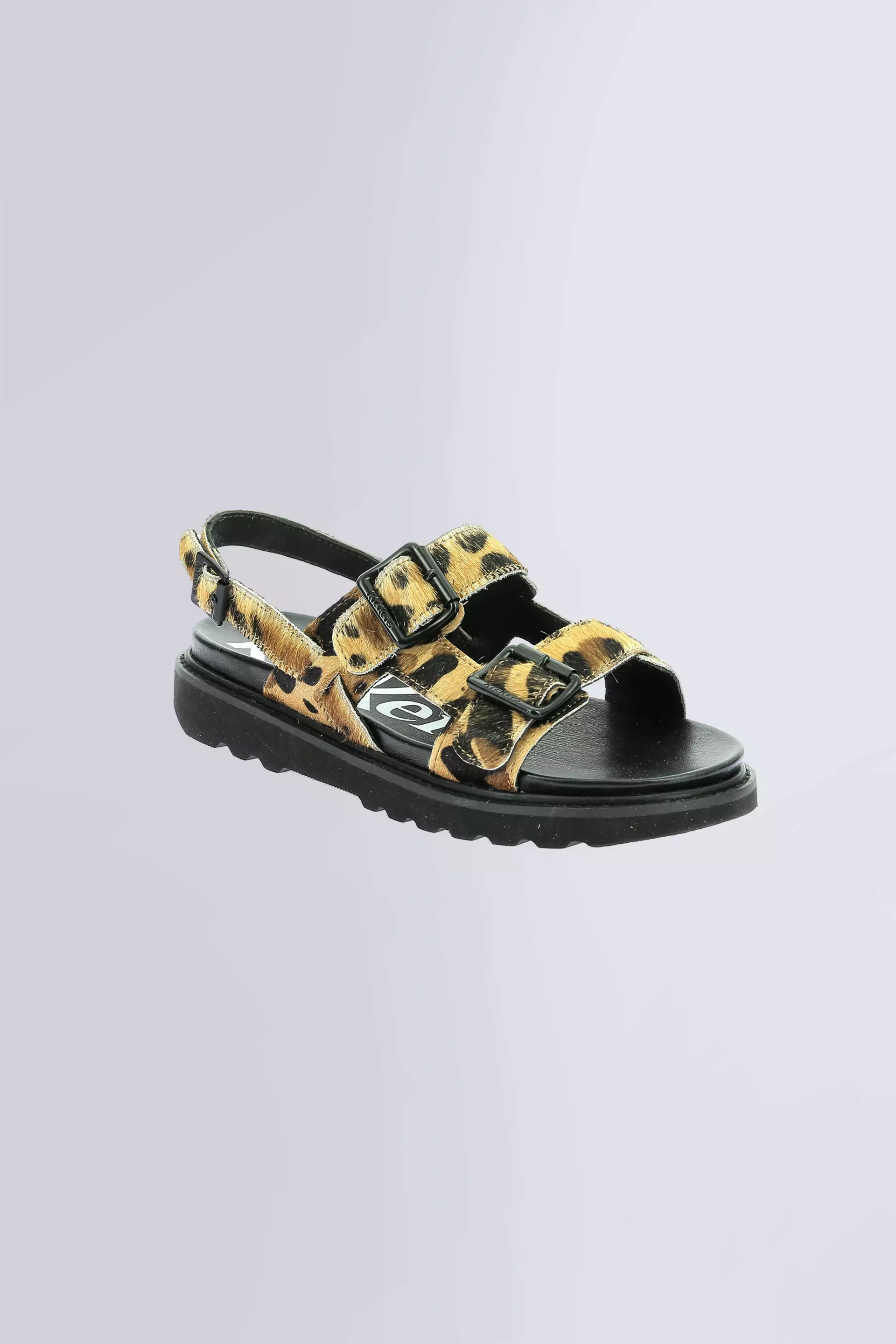 Neosummer - Sandalias camello con estampado de leopardo para mujer - Kickers © Página oficial