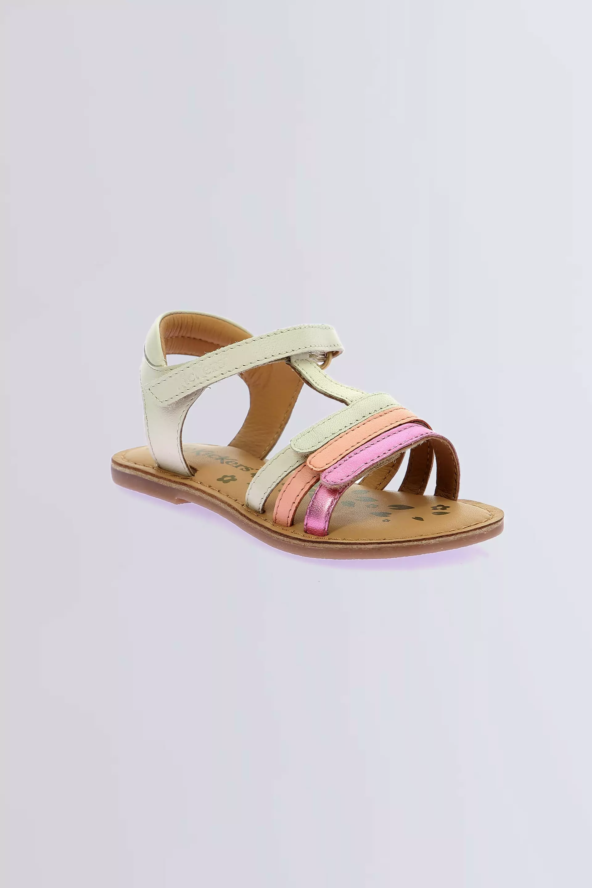 Diamanto - Sandalias blanquecino y rosa para niña - Kickers © Página oficial