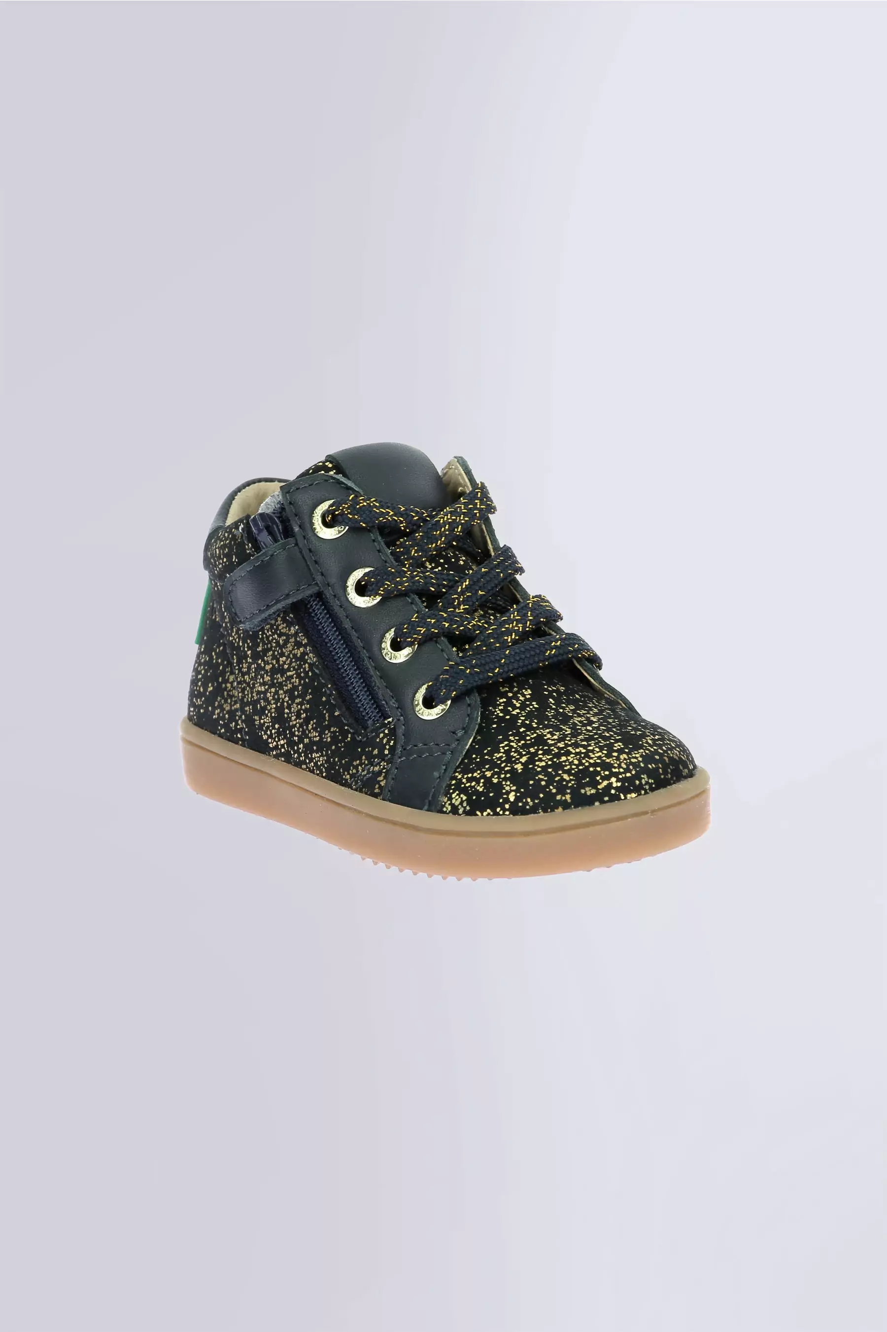 Kick Welly | Baskets marine à paillettes pour fille | Kickers © Site Officiel