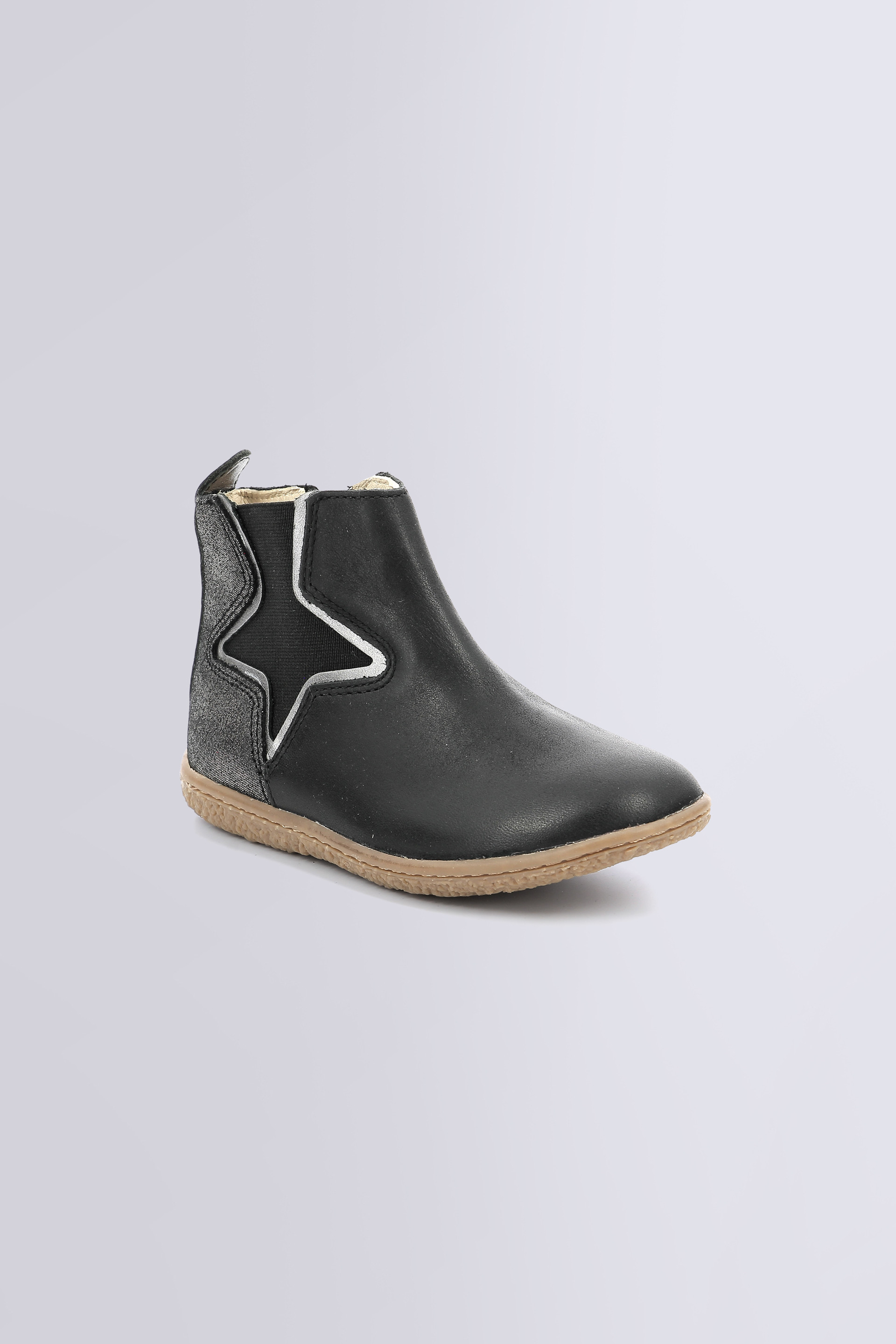 Vermillon | Chelsea Boots noire et argenté pour fille | Kickers © Site Officiel