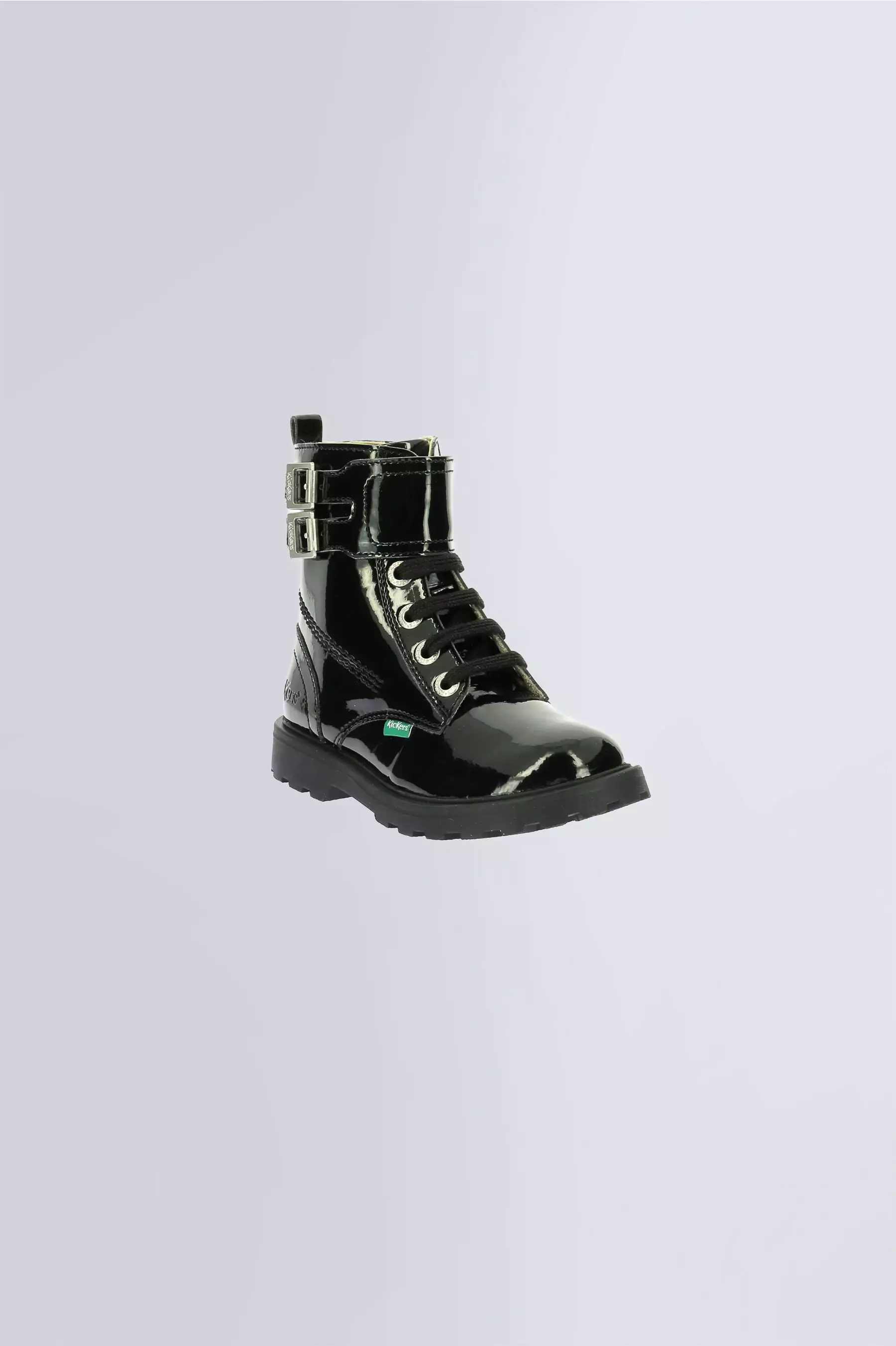 Kick Blush | Stivaletti neri verniciati da ragazza | Kickers © Sito Ufficiale