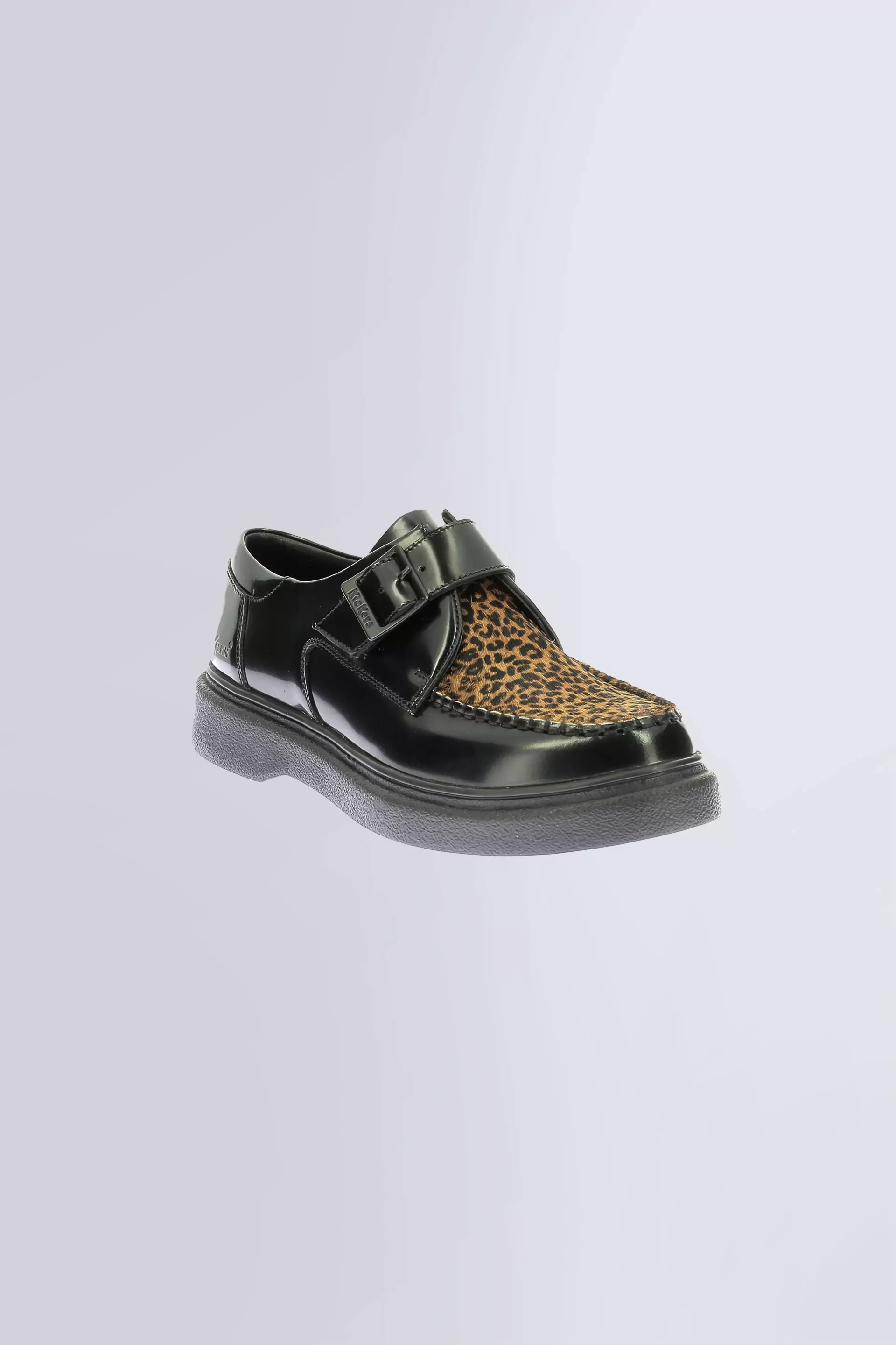 Kick Orchid | Derby nero e leopardato da donna | Kickers © Sito Ufficiale