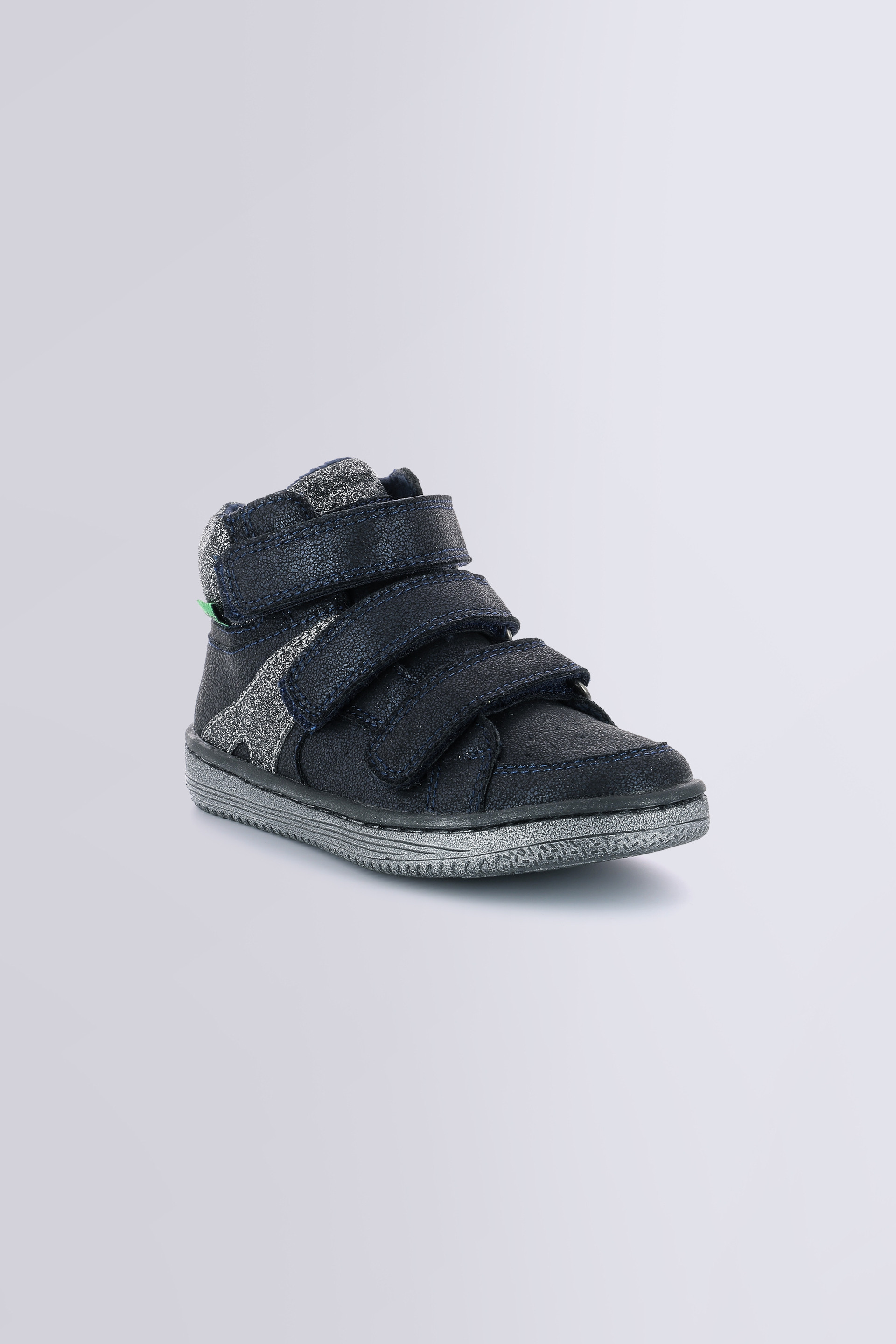 Lohan blu navy e argento - tennis alto ragazzo - Kickers ©