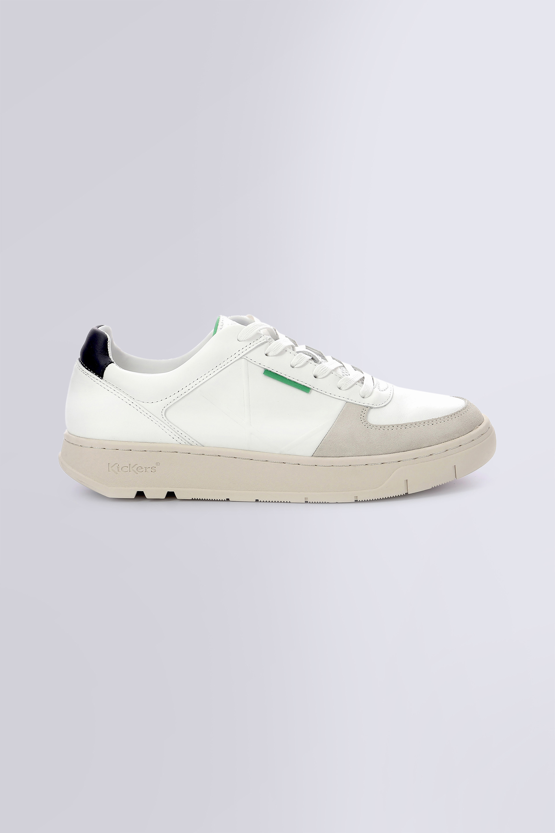 Kick Allow - Baskets blanches et marine unisexe - Kickers © Site Officiel