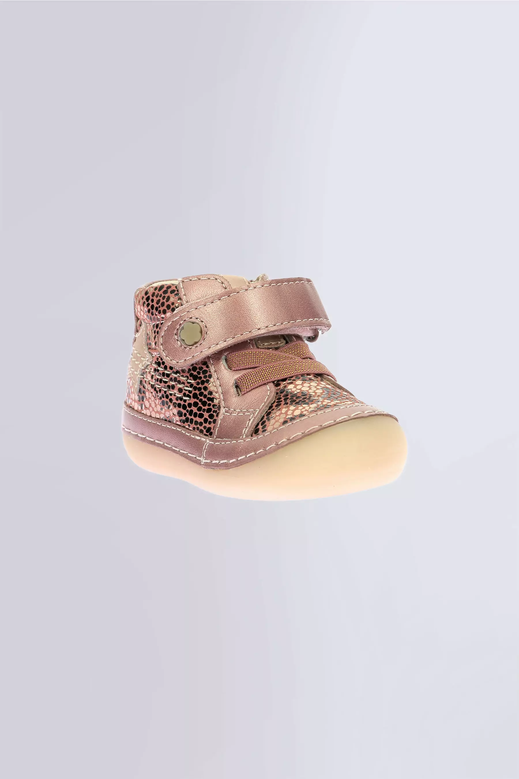 Sokistic | Botines rosa y leopardo para niña | Kickers © Sitio Oficial
